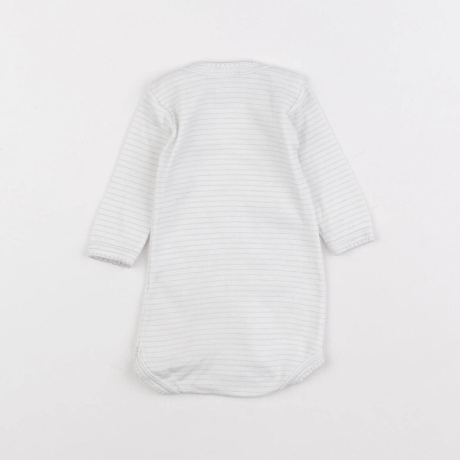 Petit Bateau - body blanc - 1 mois