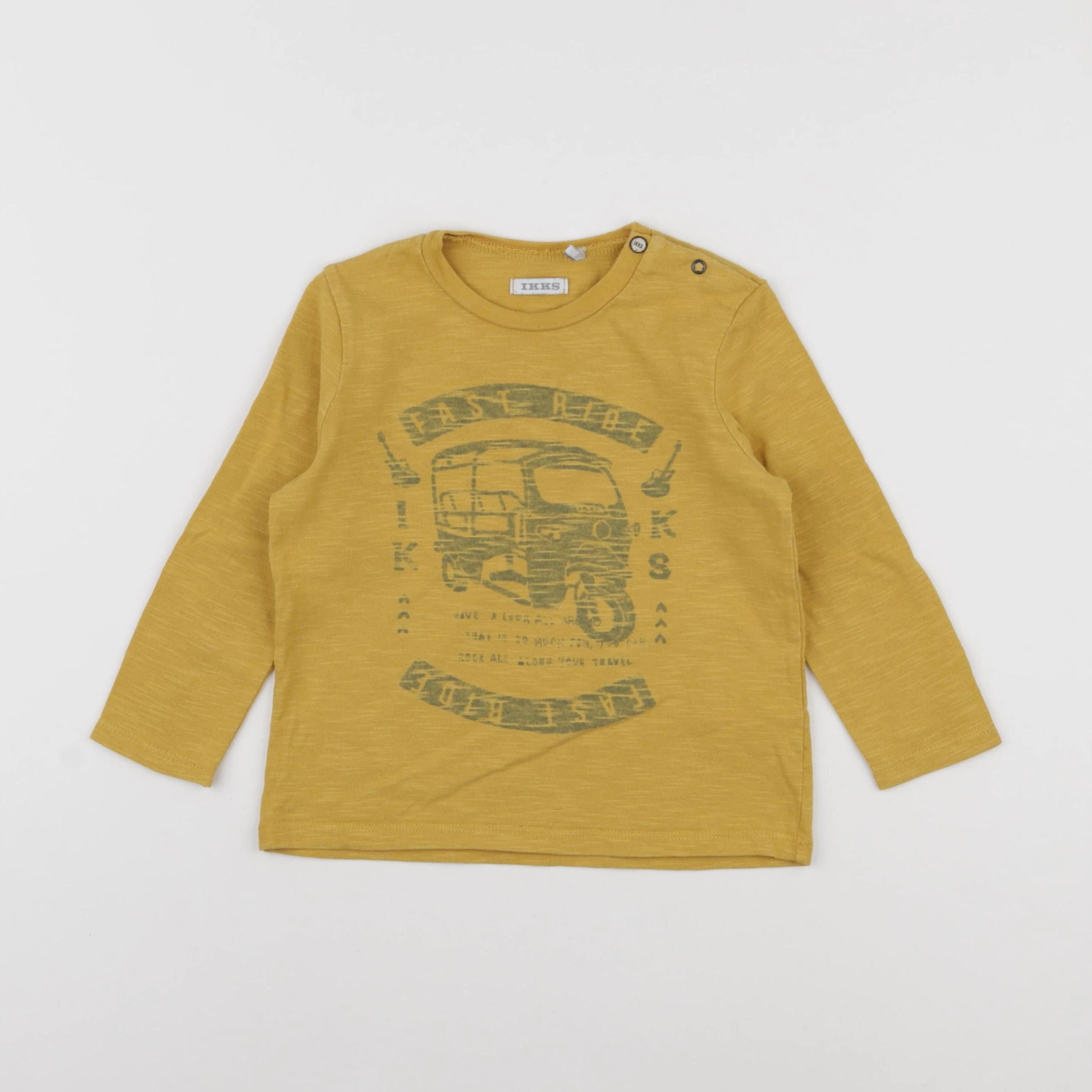 IKKS - tee-shirt jaune - 2 ans