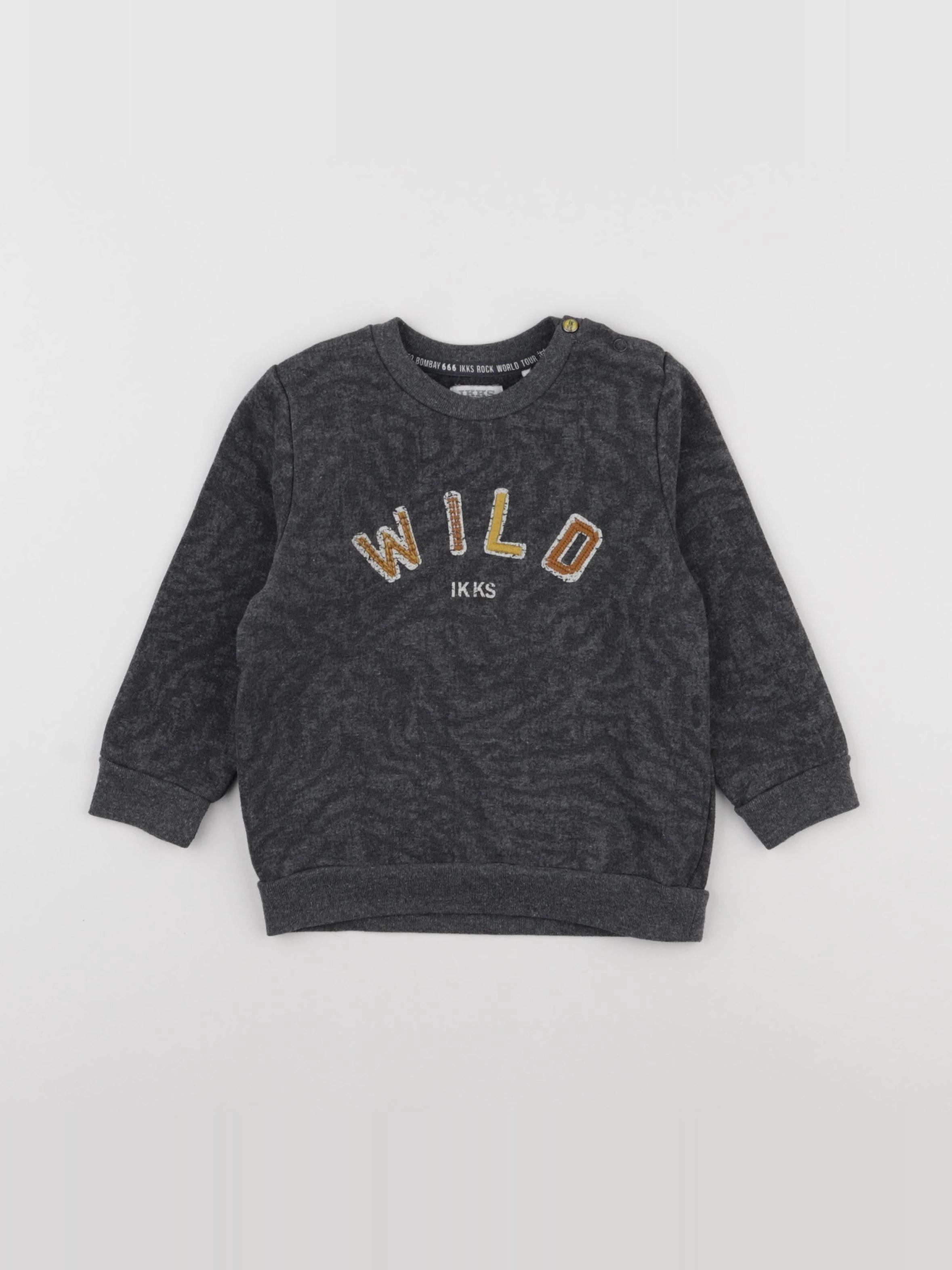 IKKS - sweat gris - 2 ans