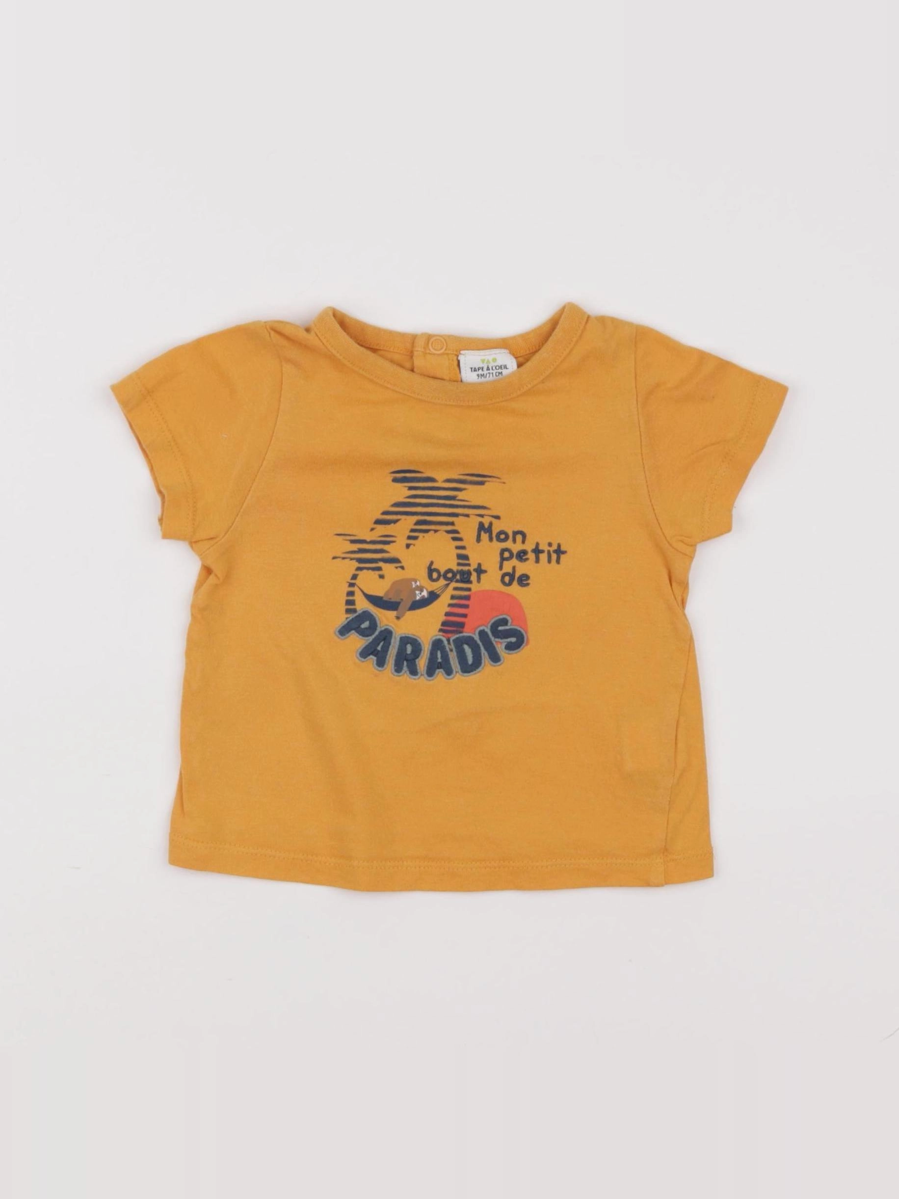 Tape à l'oeil - tee-shirt jaune - 9 mois