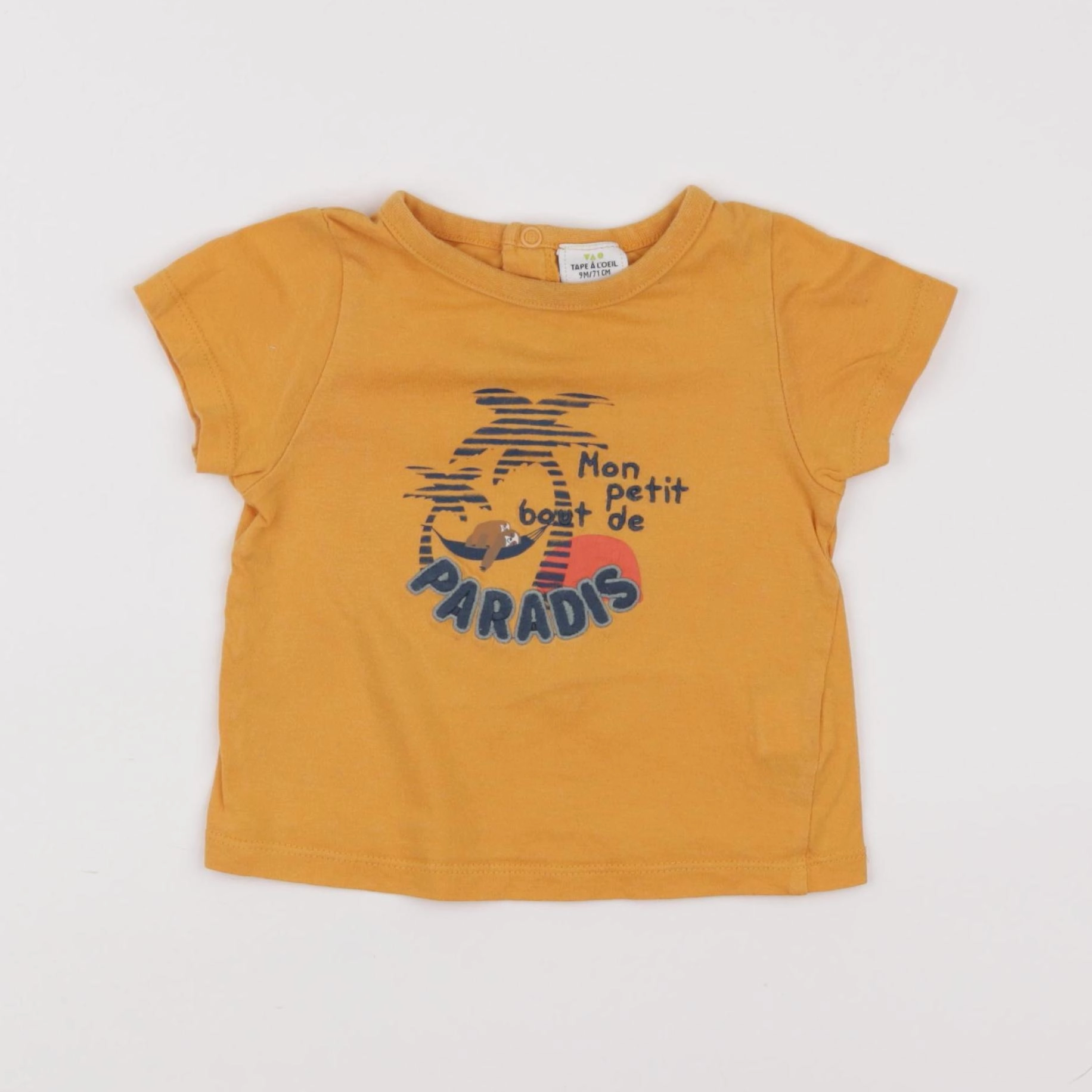 Tape à l'oeil - tee-shirt jaune - 9 mois