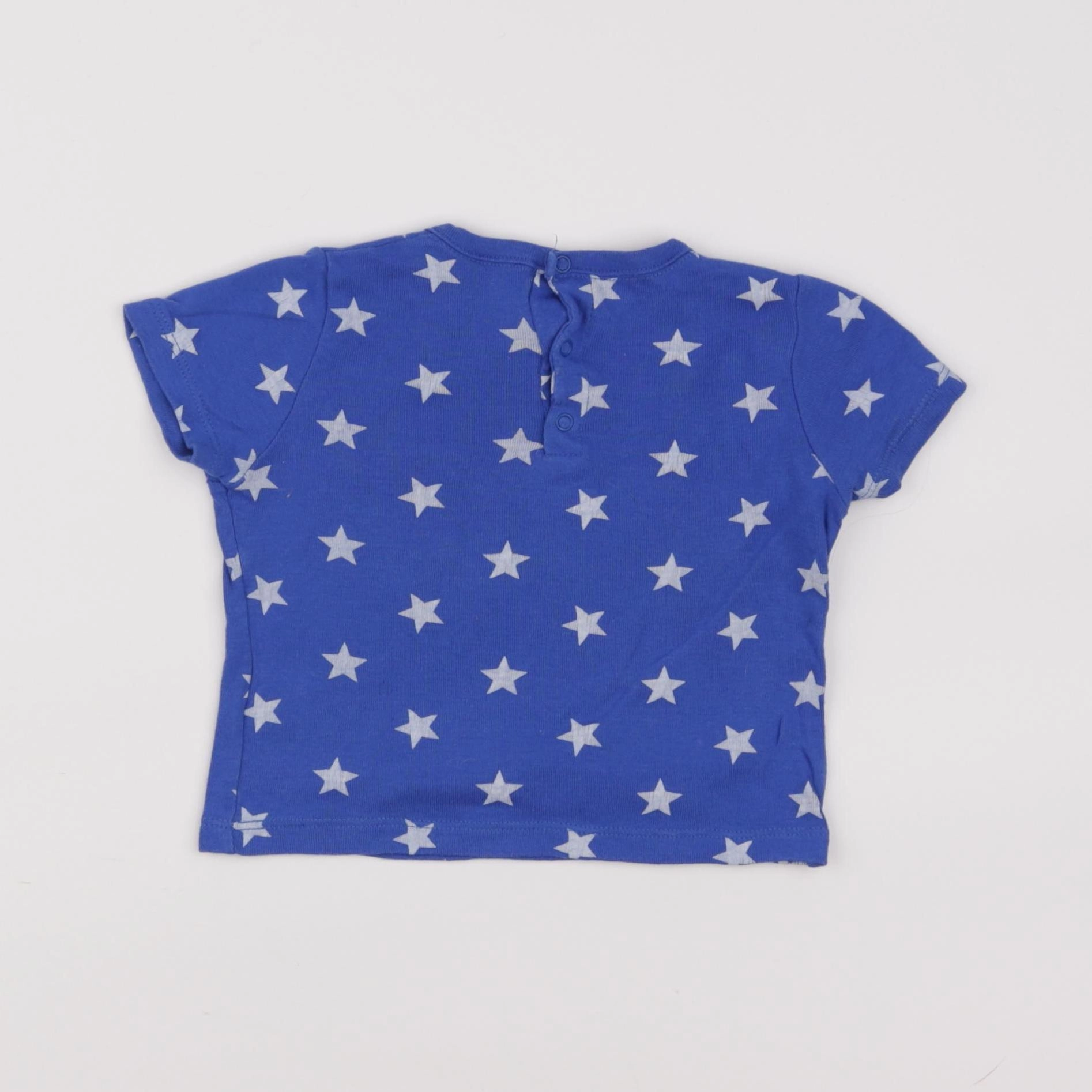 Petit Bateau - tee-shirt bleu - 12 mois