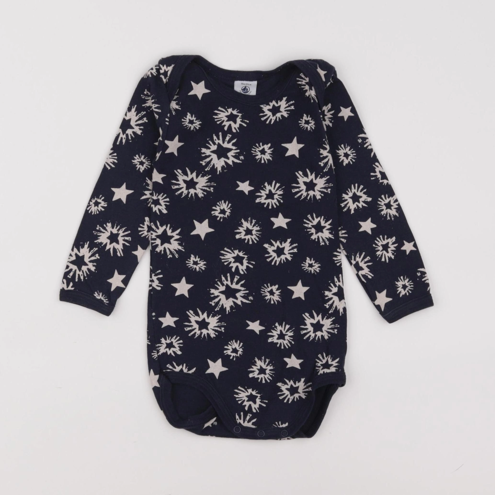 Petit Bateau - body bleu - 18 mois