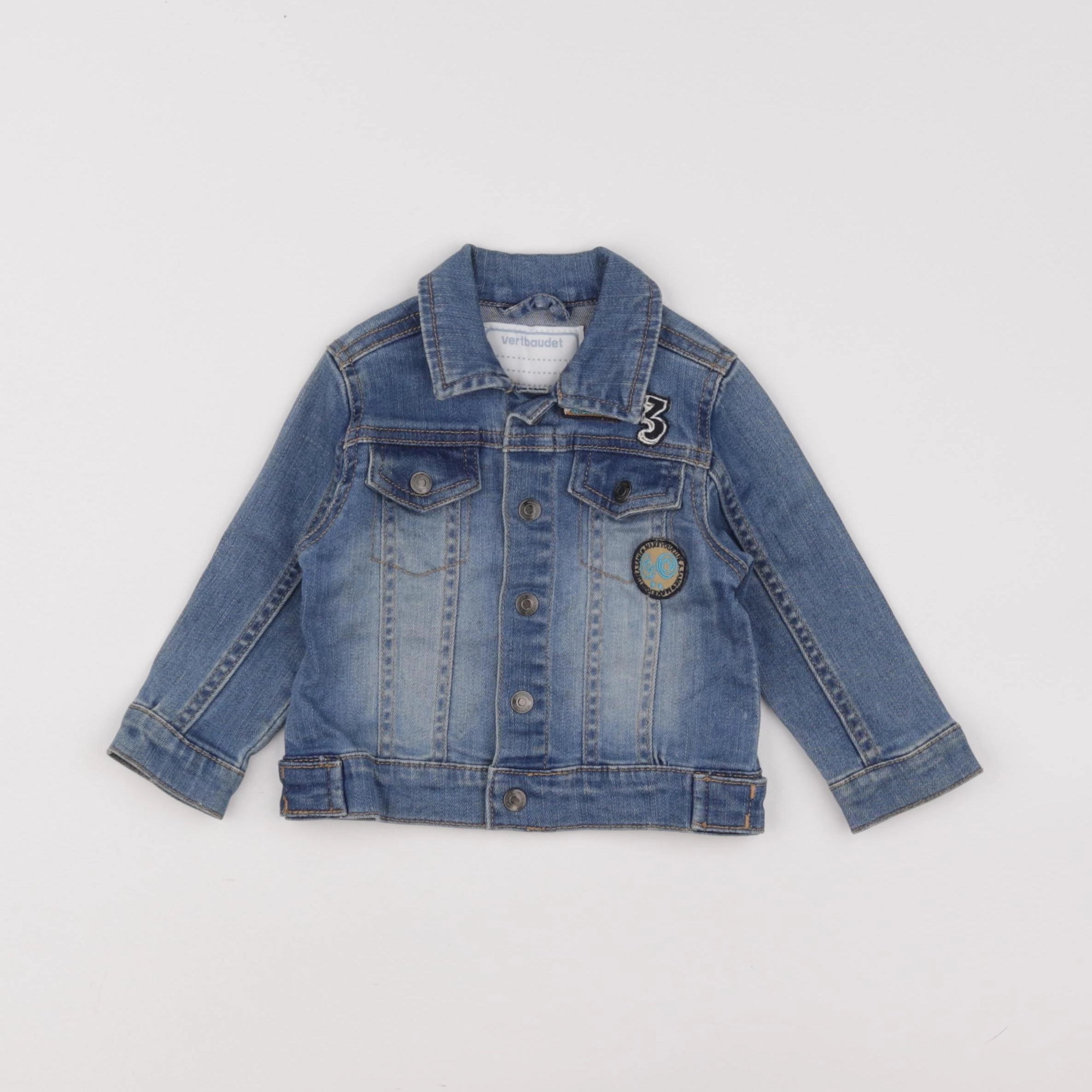 Vertbaudet - veste bleu - 12 mois