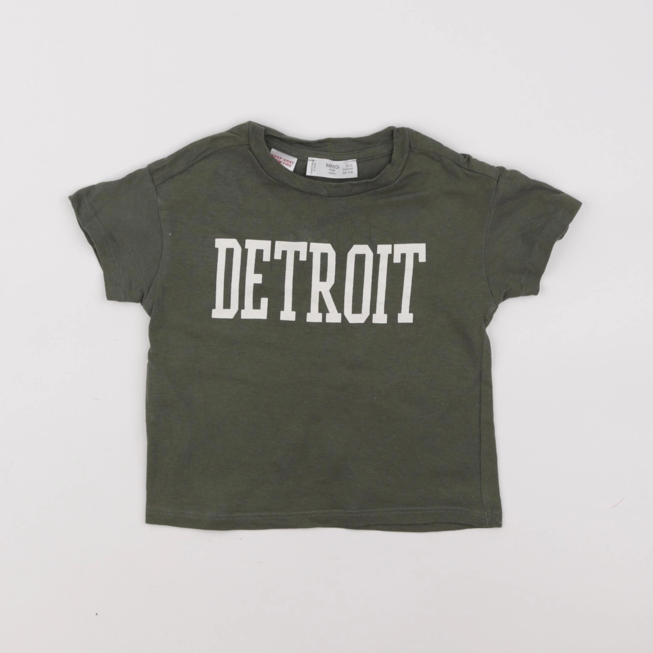 Mango - tee-shirt vert - 9/12 mois