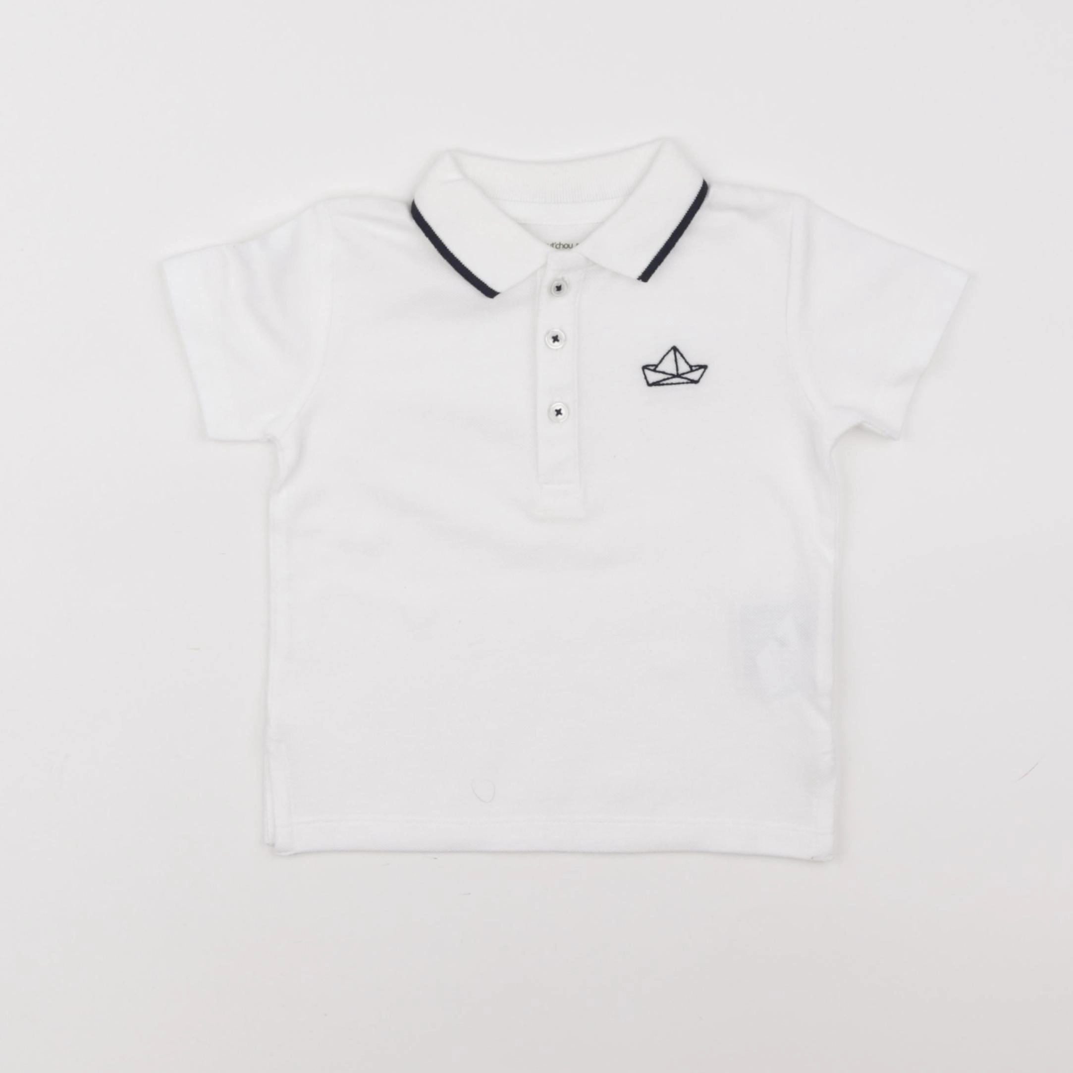 Boutchou - polo blanc - 18 mois