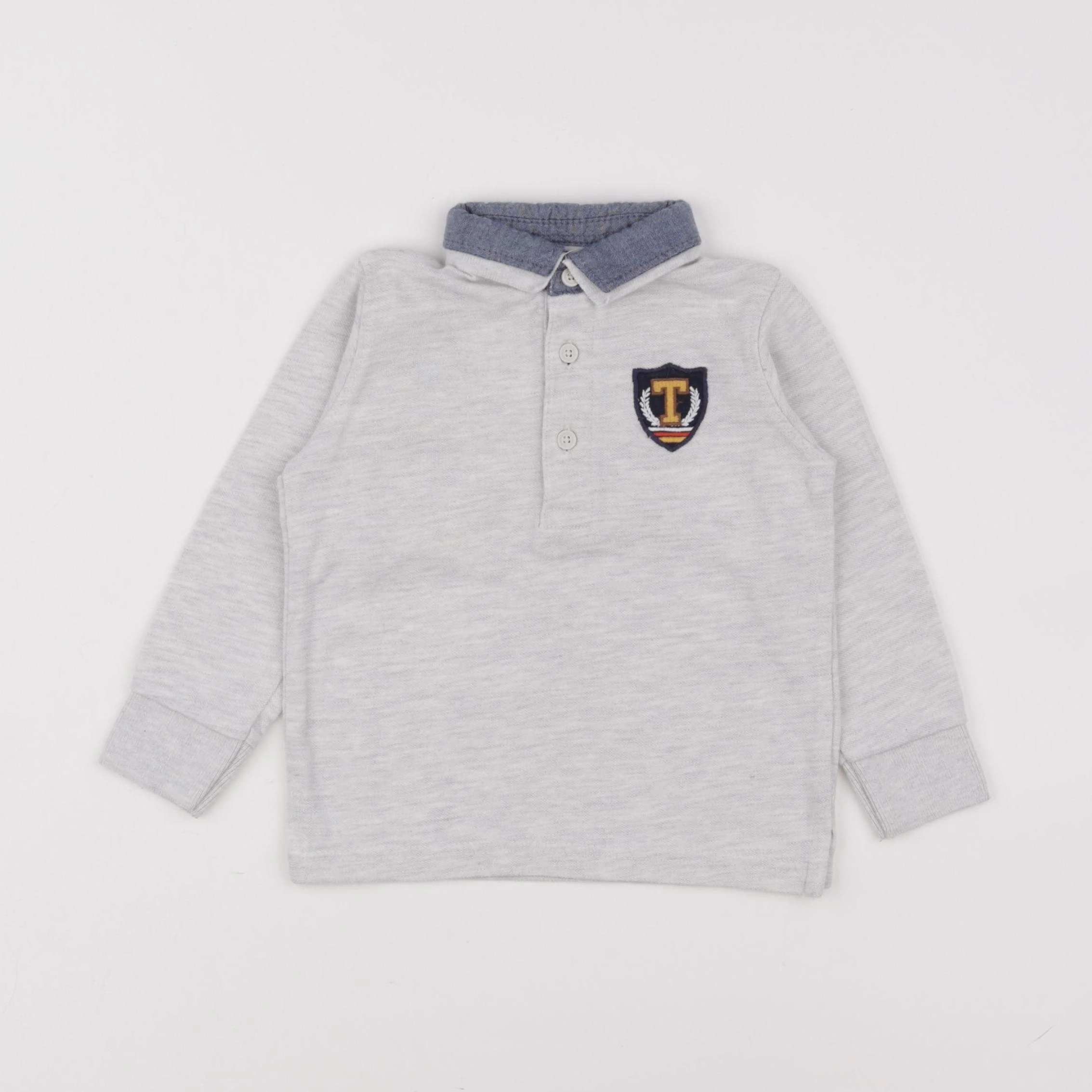 Tape à l'oeil - polo gris - 2 ans