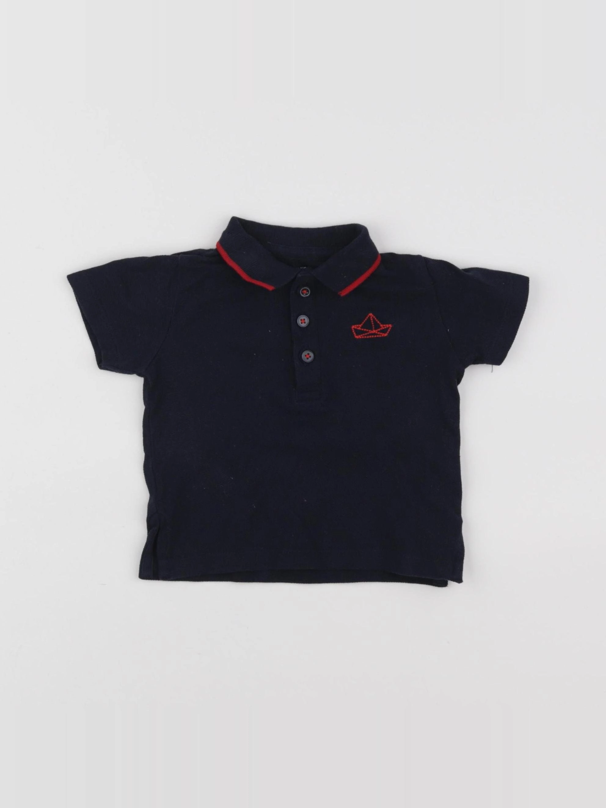 Boutchou - polo bleu - 9 mois