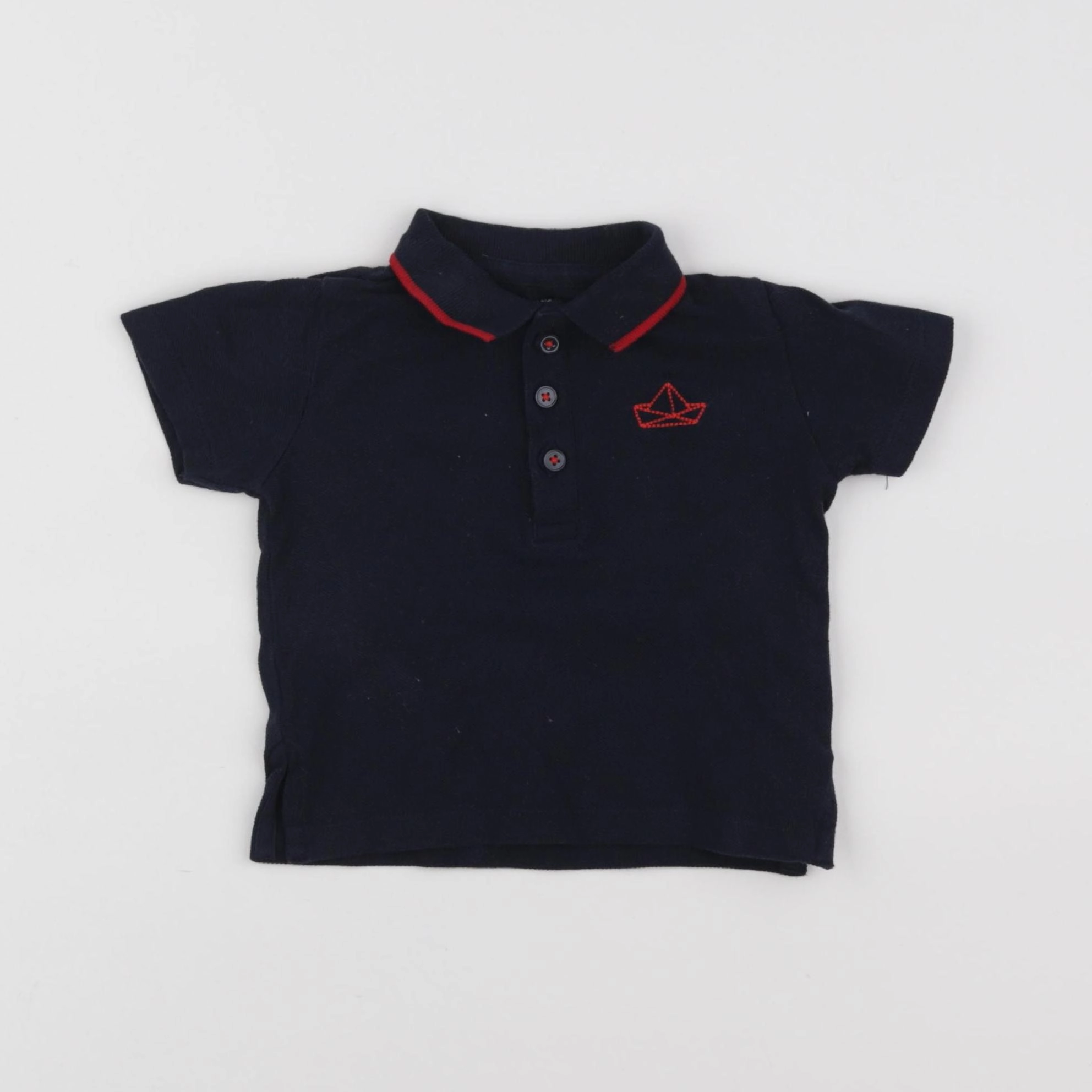 Boutchou - polo bleu - 9 mois