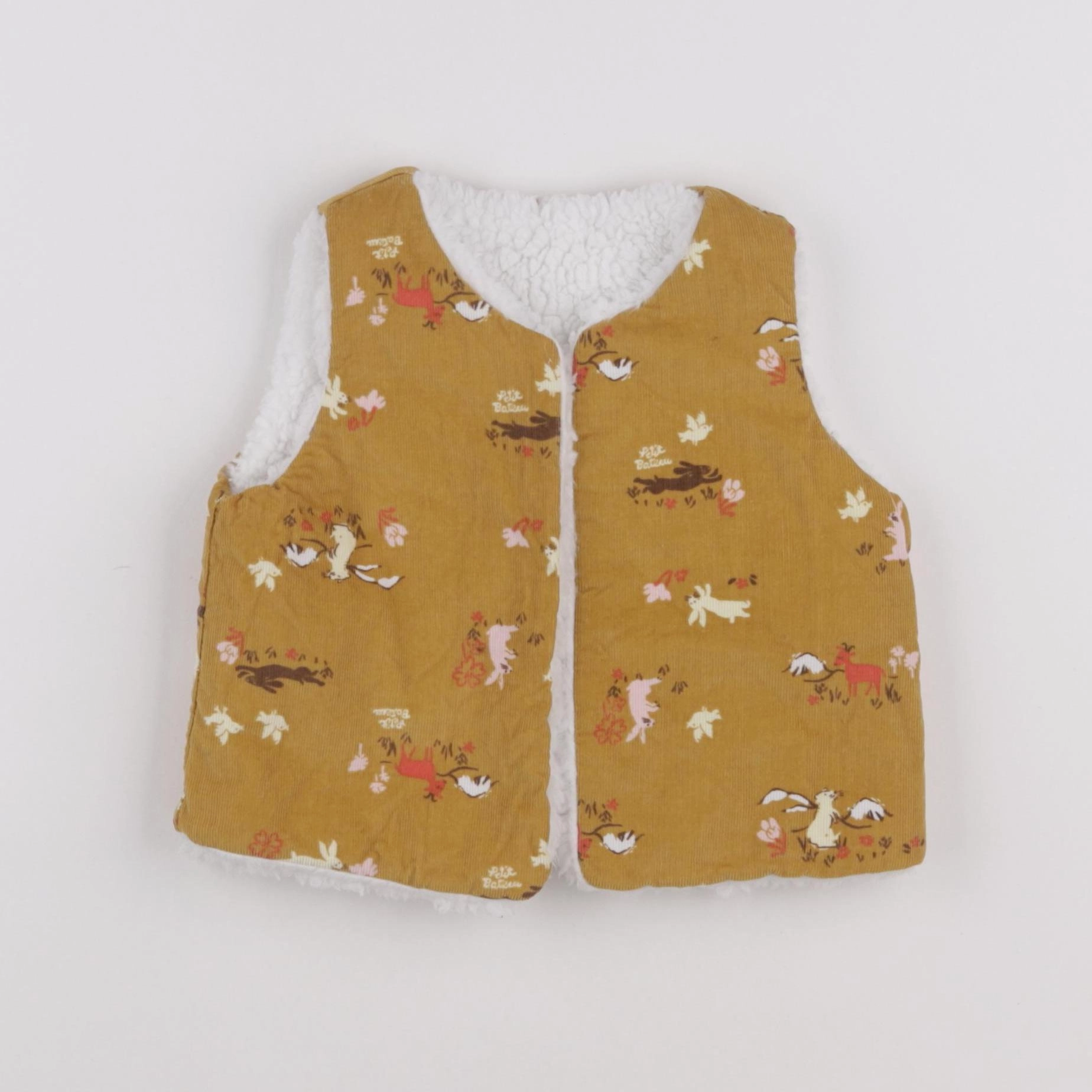 Vertbaudet - gilet marron - 18 mois