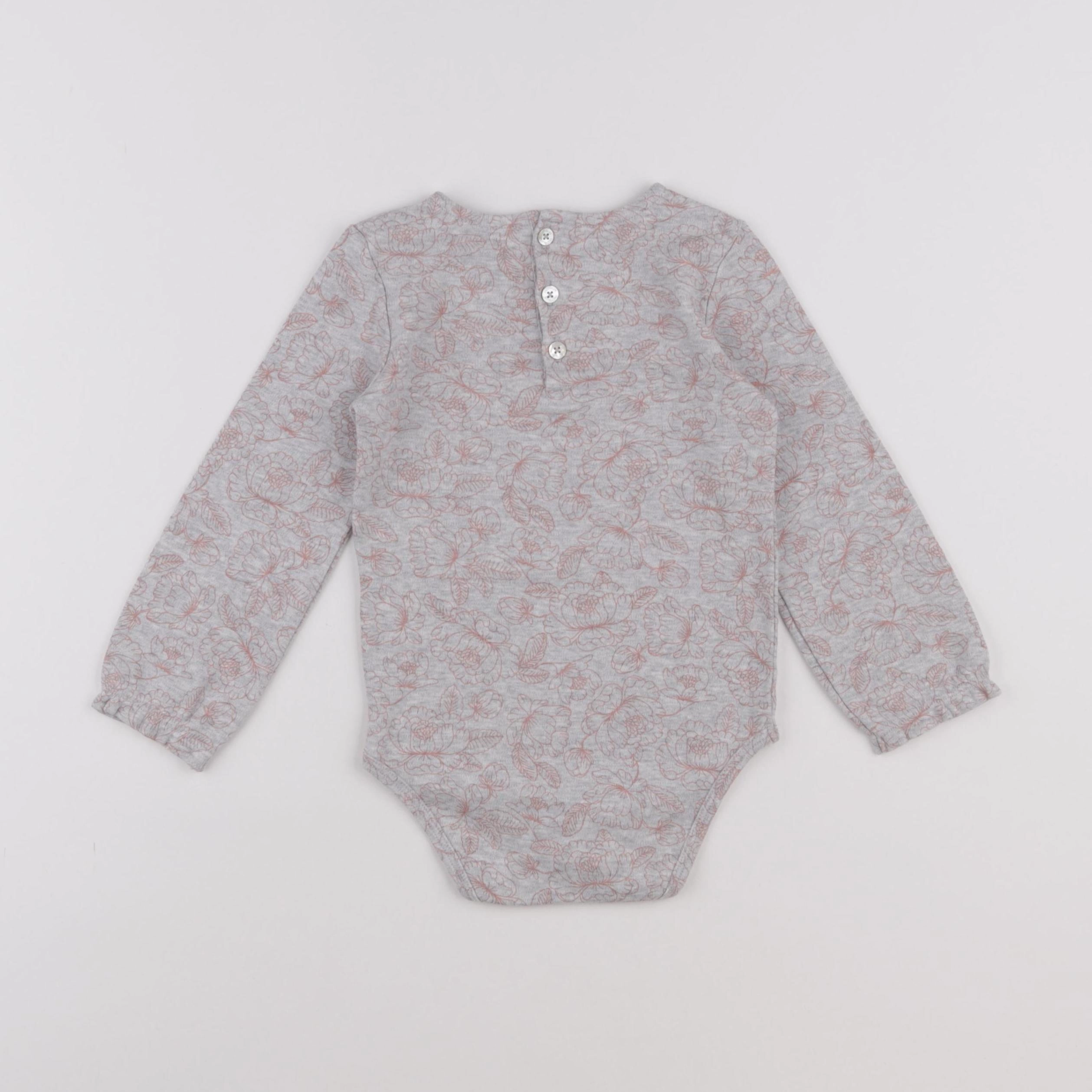 Natalys - body gris - 36 mois