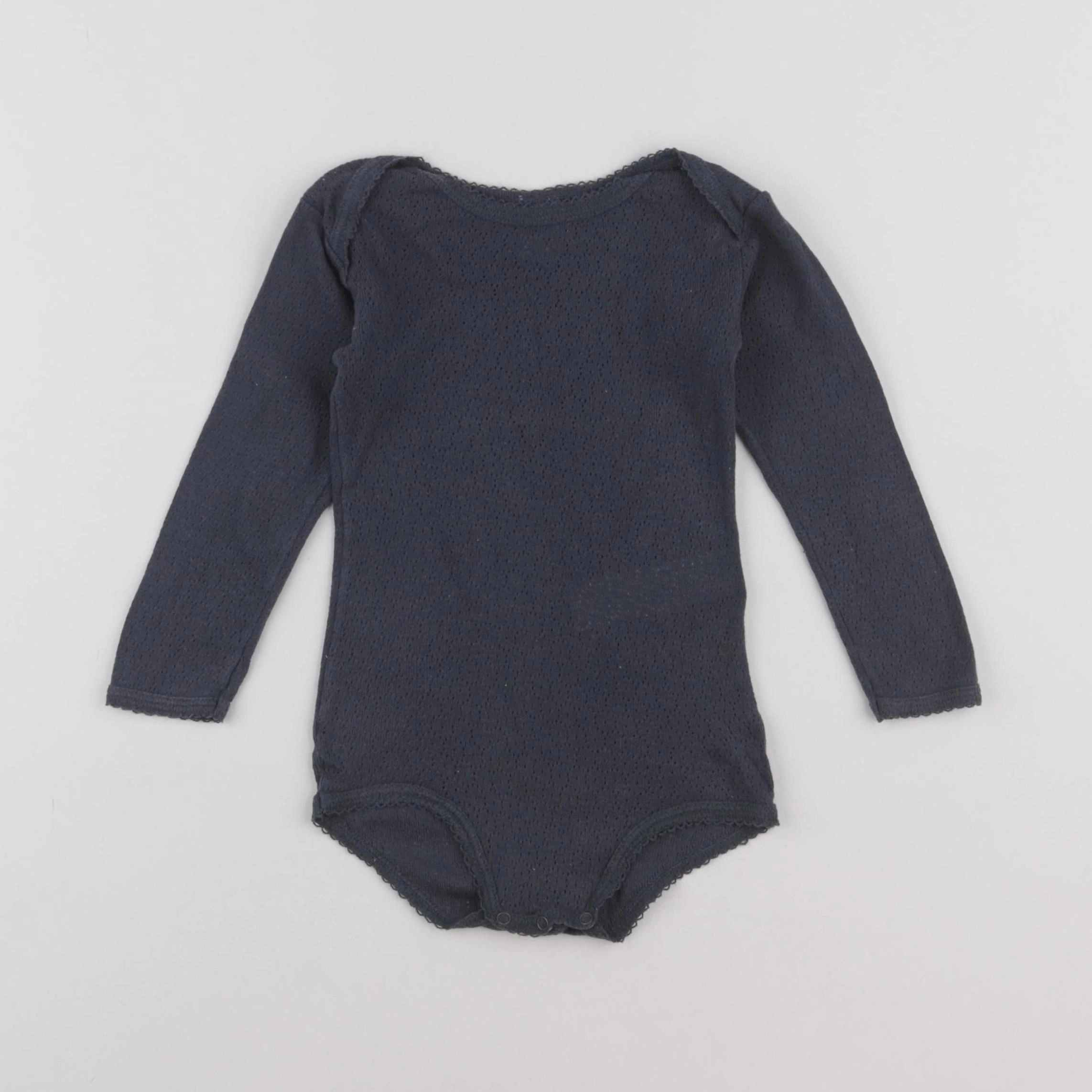 Petit Bateau - body gris - 18 mois