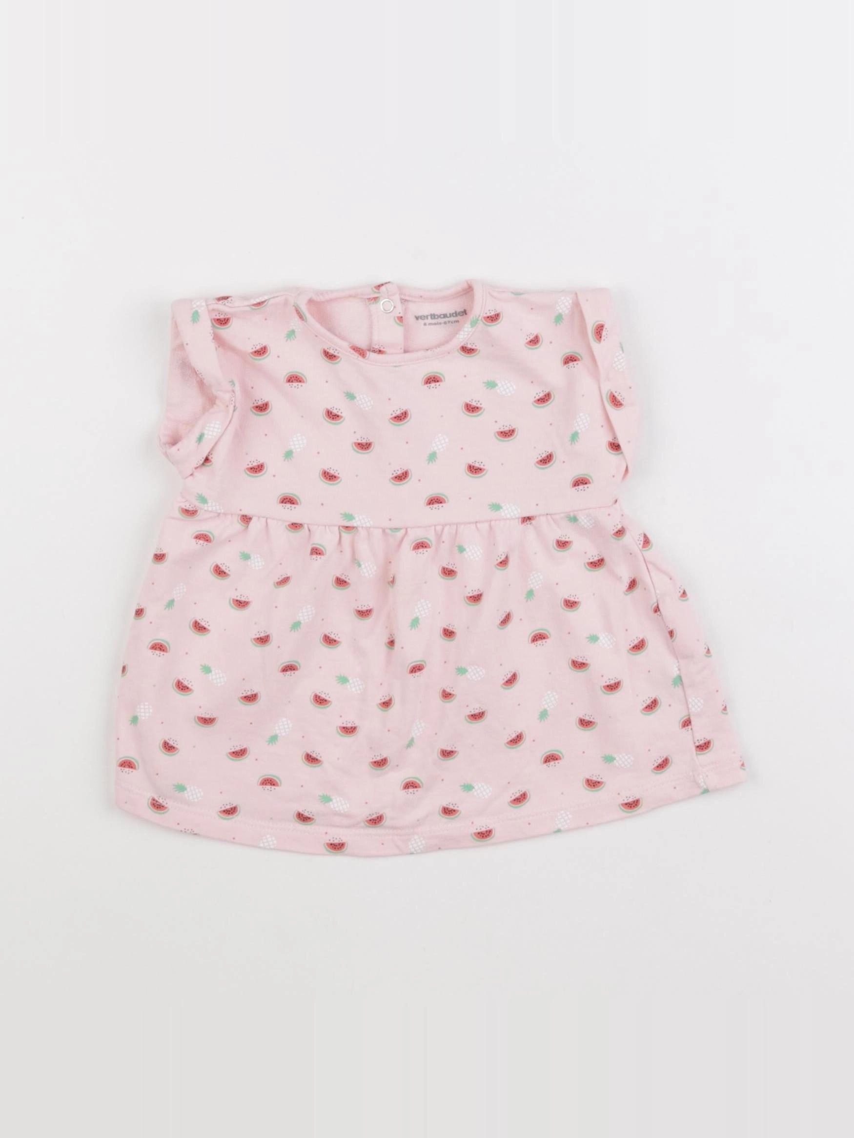 Vertbaudet - tee-shirt rose - 6 mois