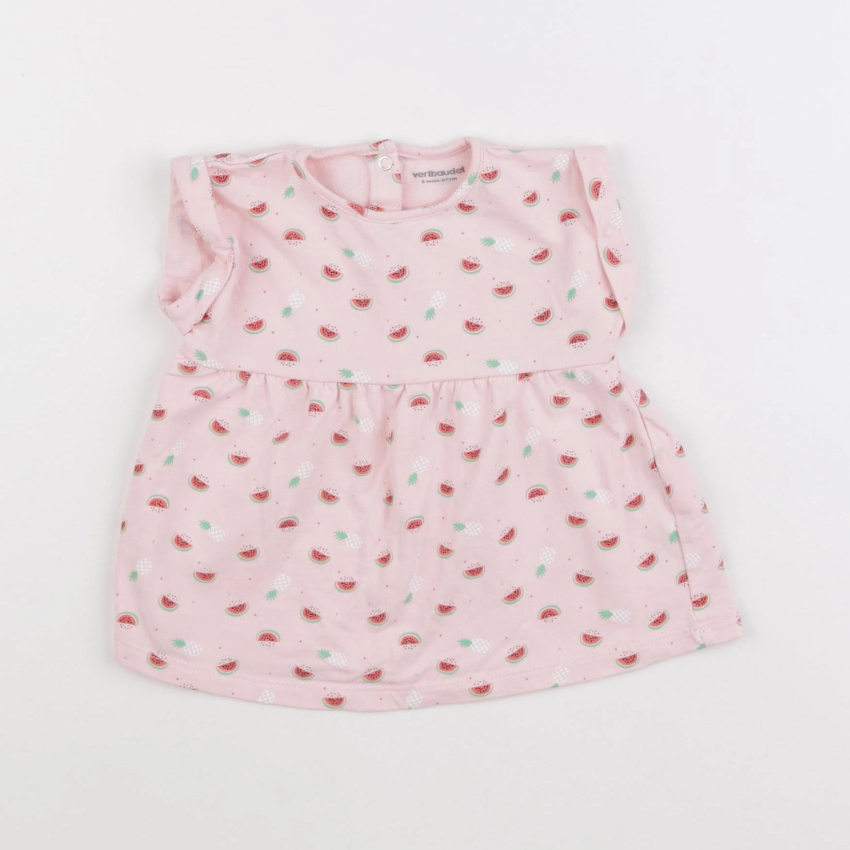 Vertbaudet - tee-shirt rose - 6 mois