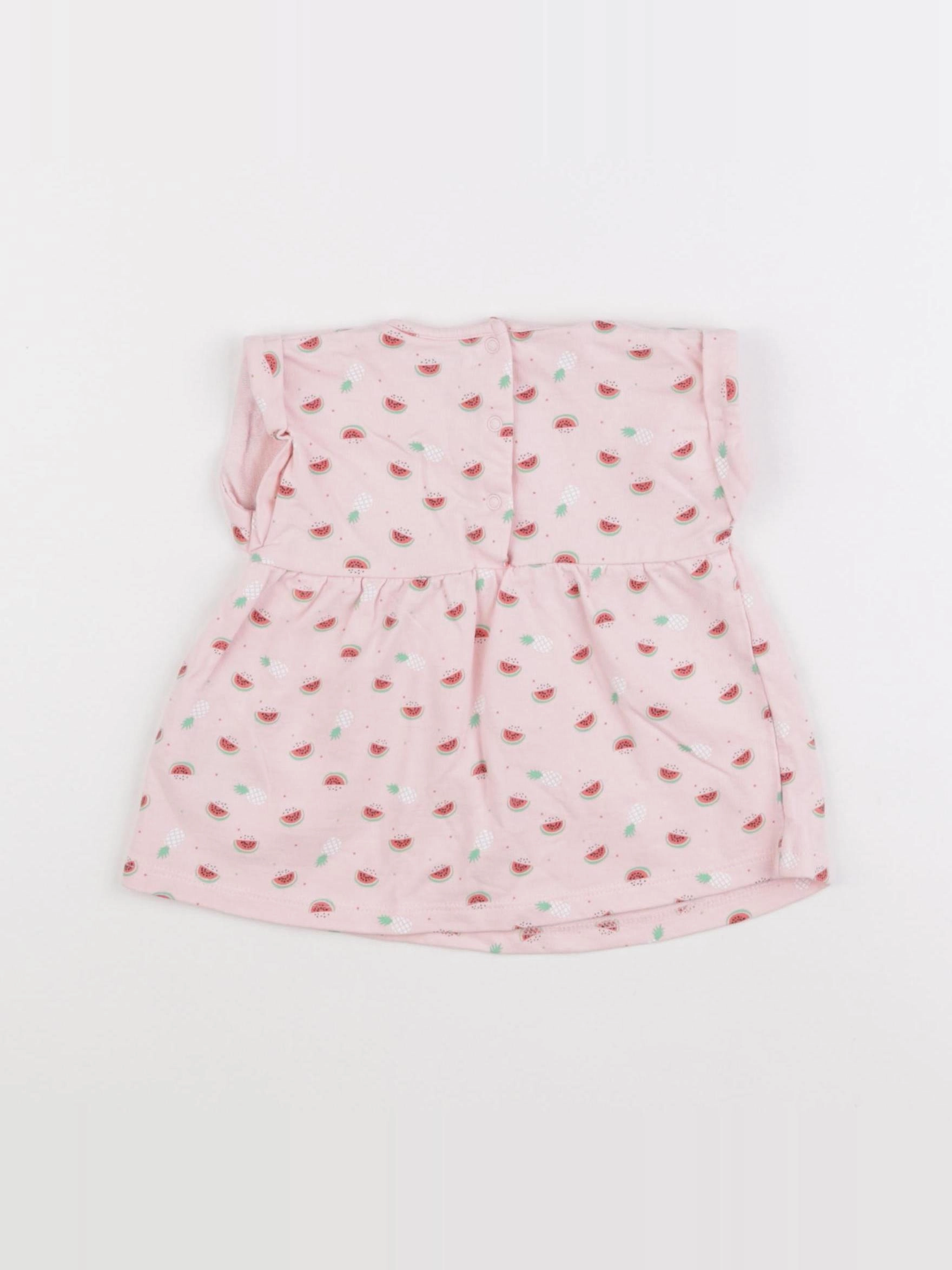 Vertbaudet - tee-shirt rose - 6 mois
