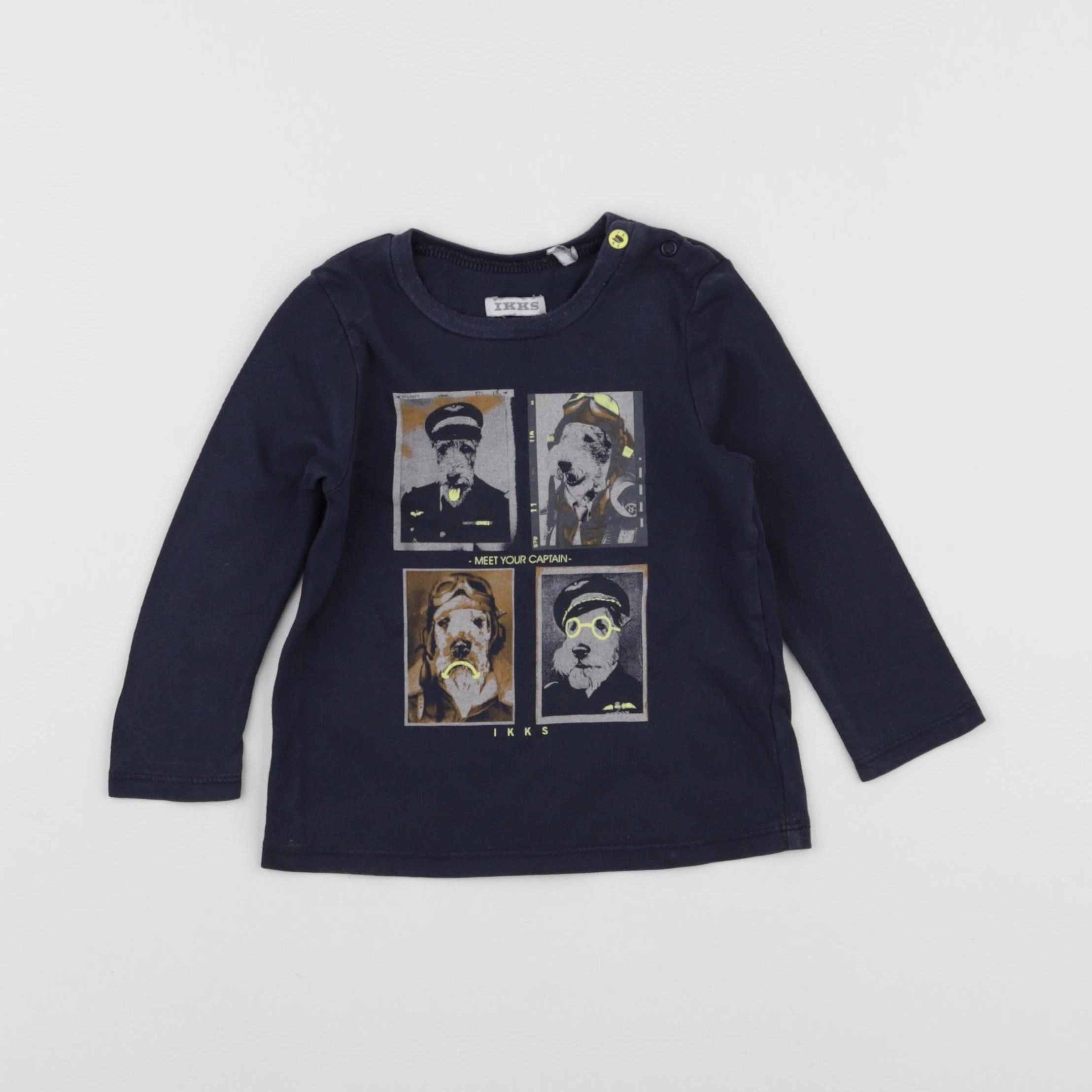 IKKS - tee-shirt bleu - 12 mois