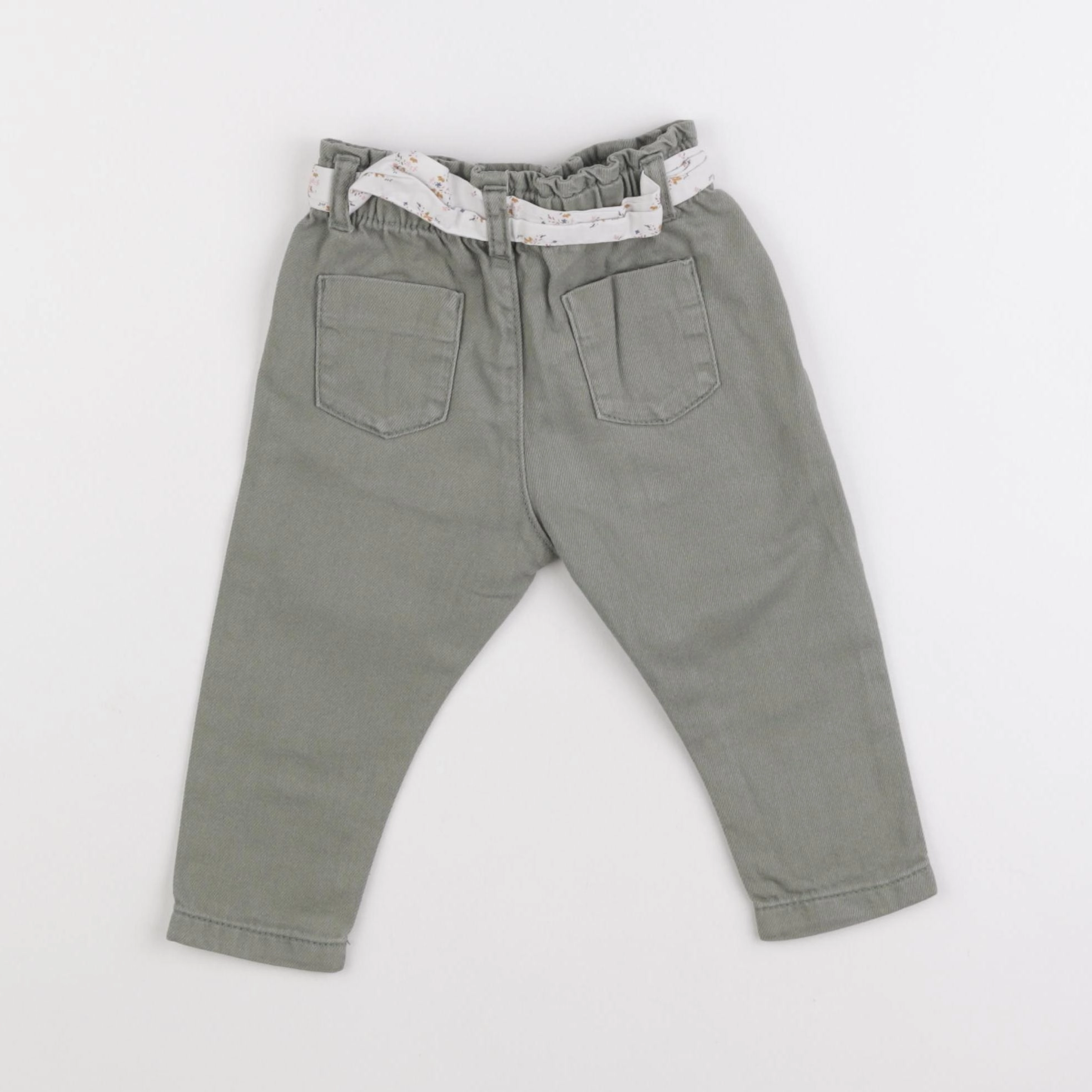 Vertbaudet - pantalon vert - 9 mois