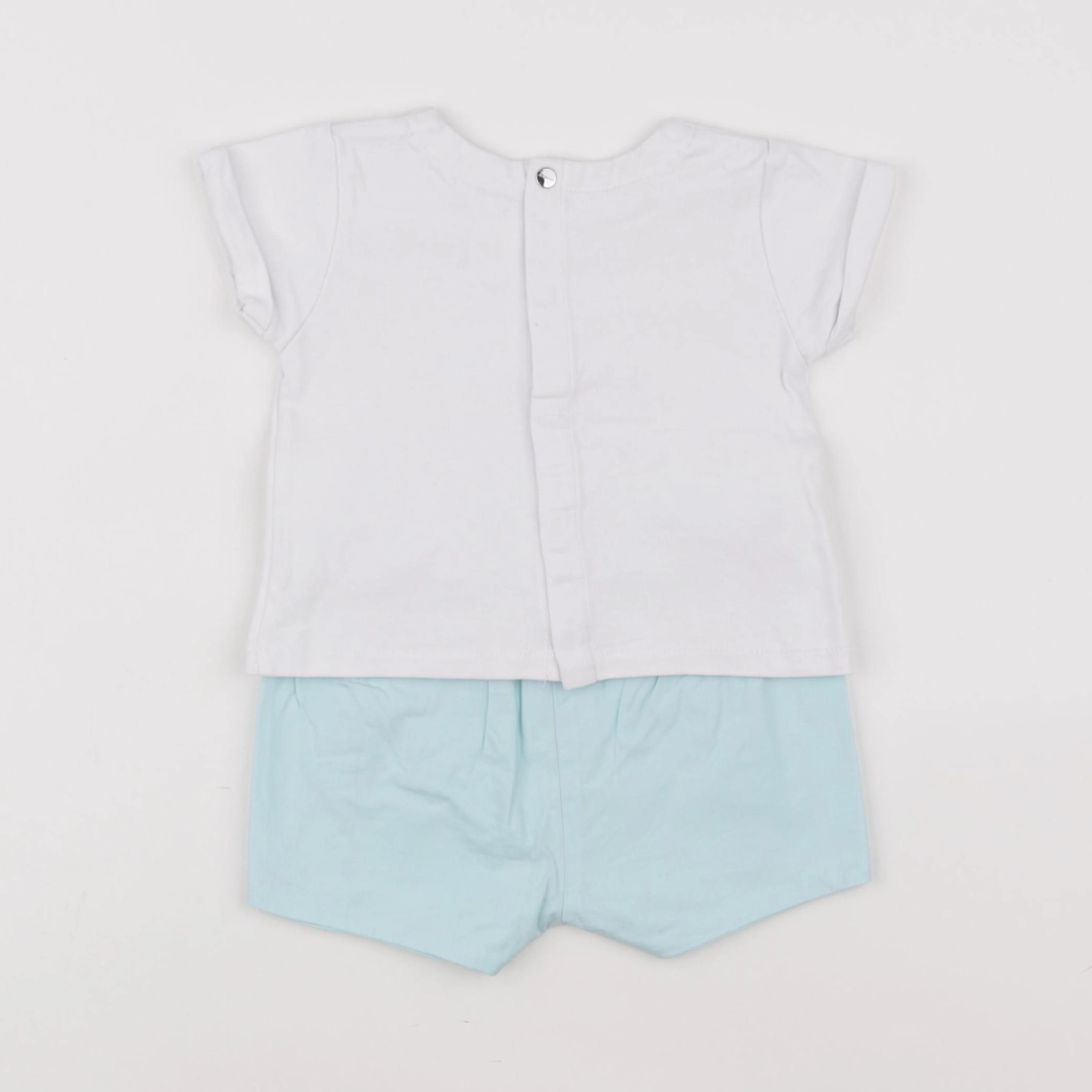 Jacadi - ensemble bleu, blanc - 12 mois
