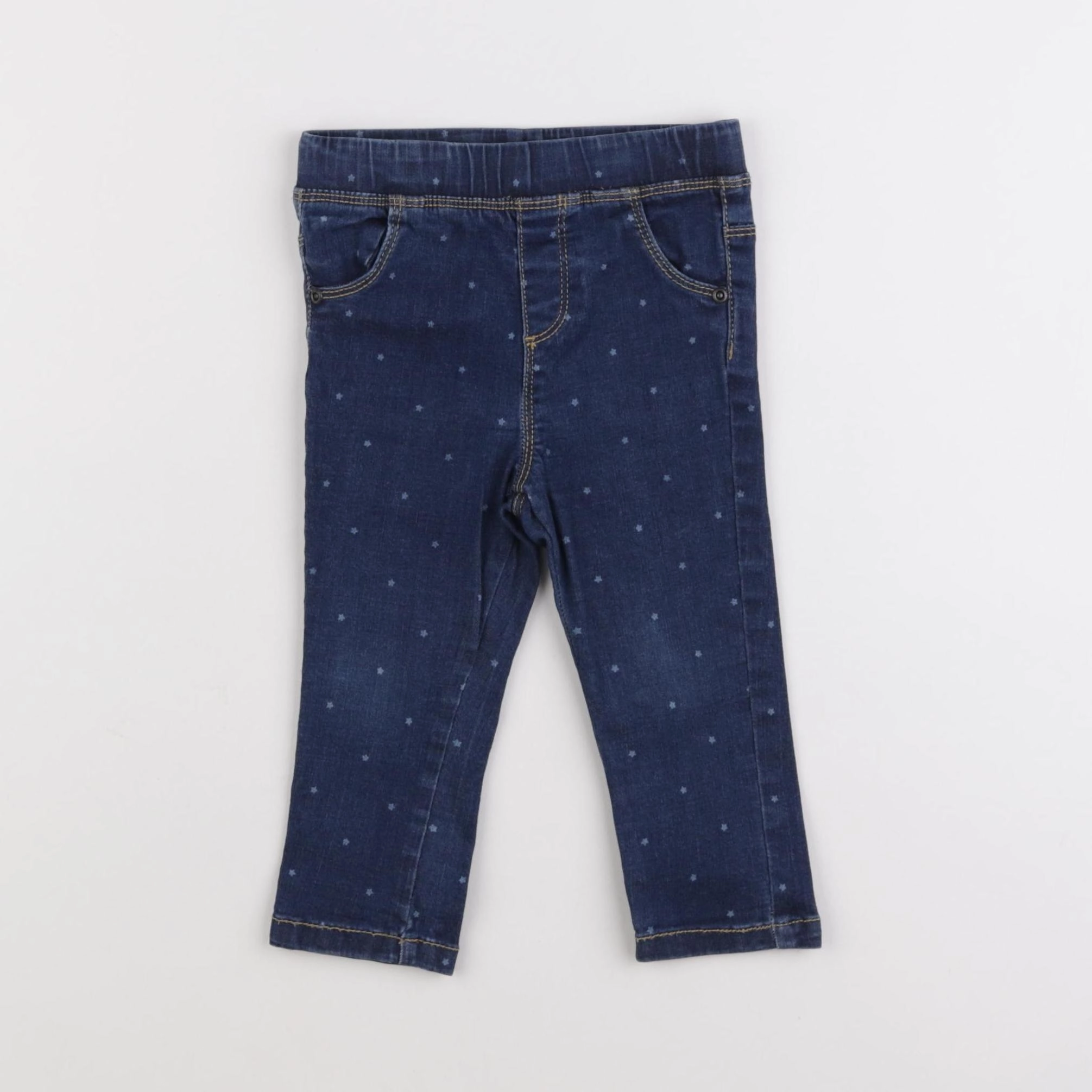 Vertbaudet - jegging bleu - 18 mois
