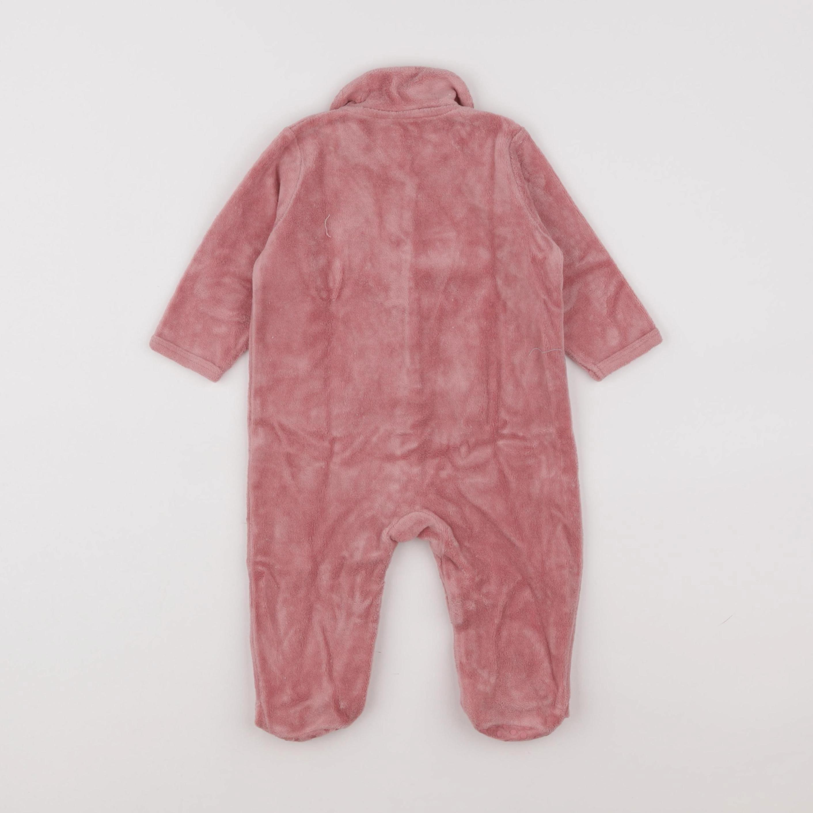 Vertbaudet - pyjama velours rose - 9 mois