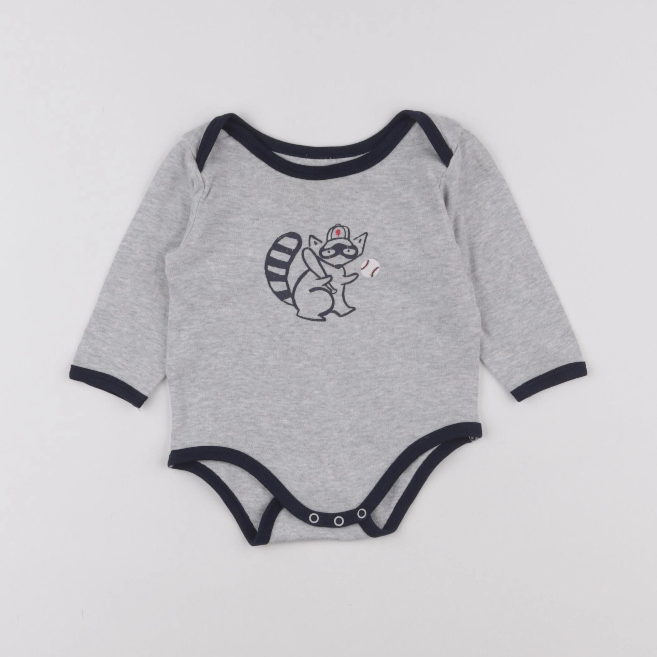 Vertbaudet - body gris - 12 mois