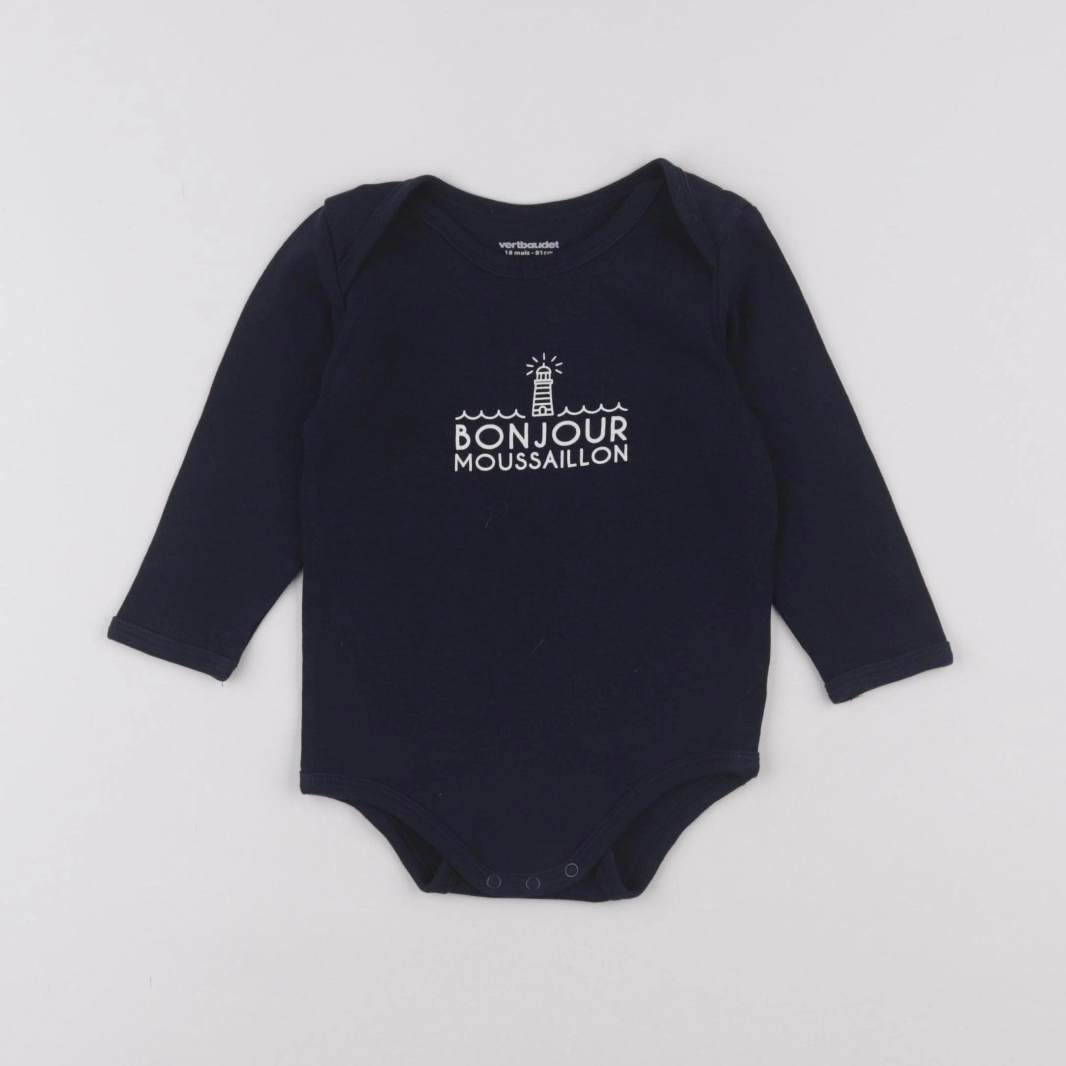 Vertbaudet - body bleu - 18 mois