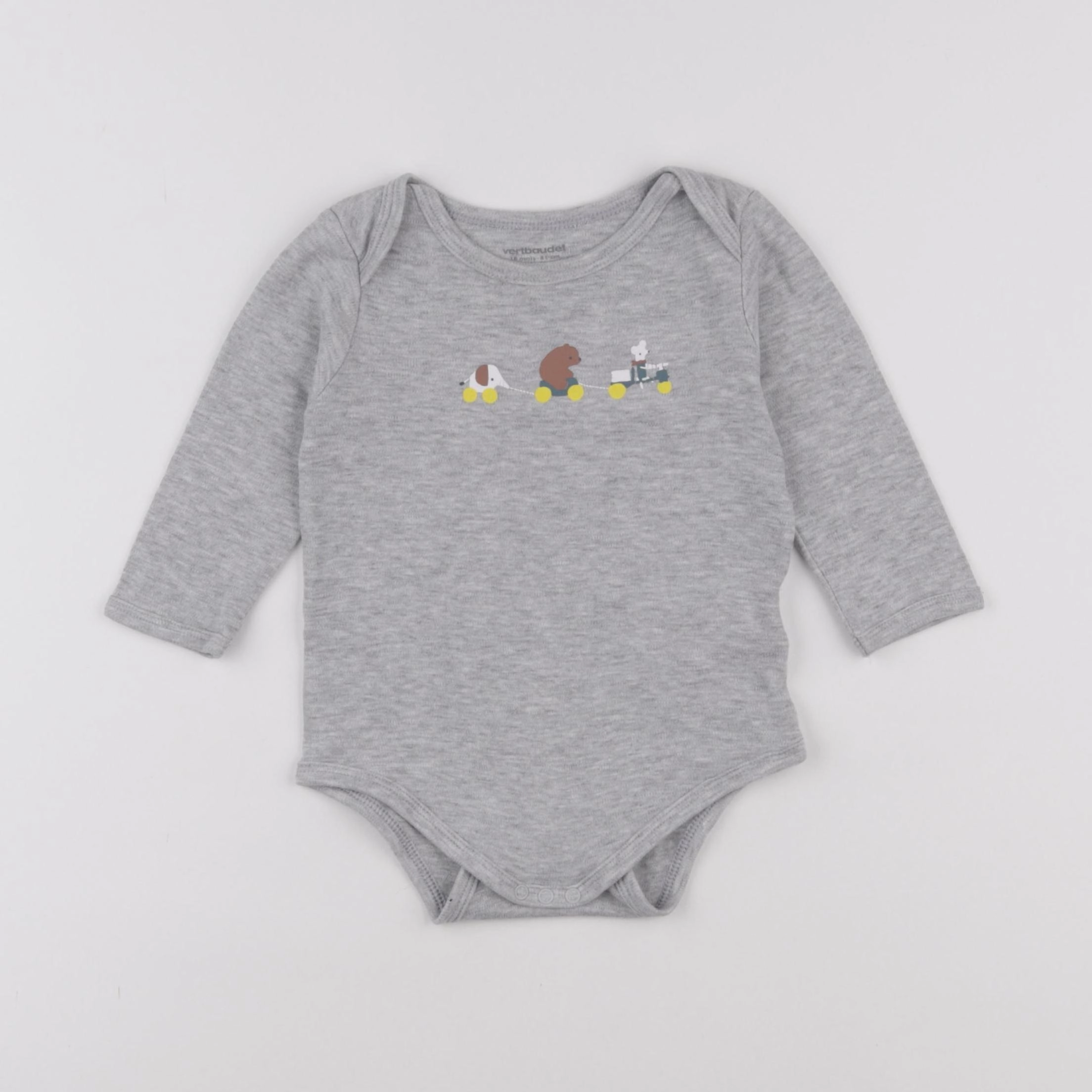 Vertbaudet - body gris - 18 mois