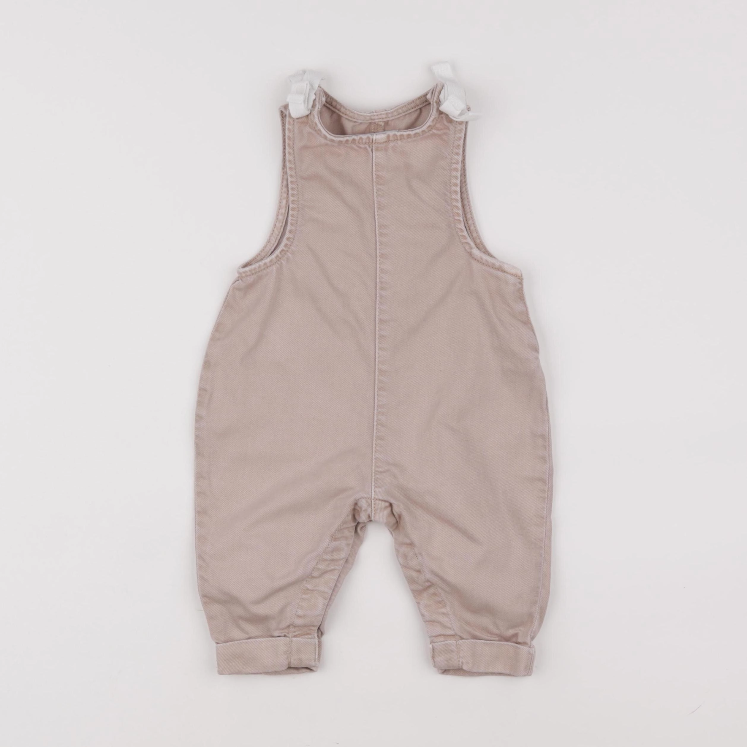 Vertbaudet - salopette beige - 6 mois