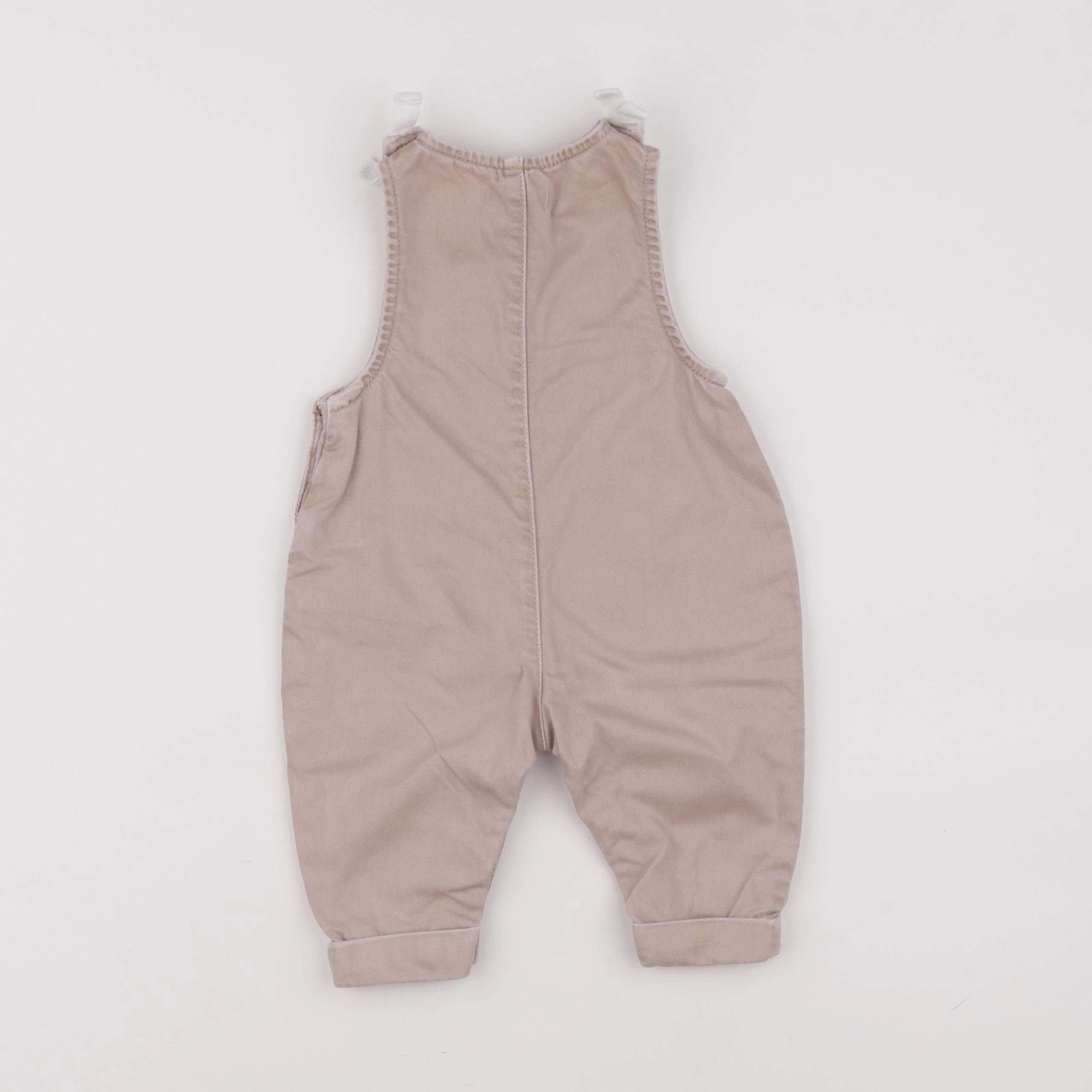 Vertbaudet - salopette beige - 6 mois