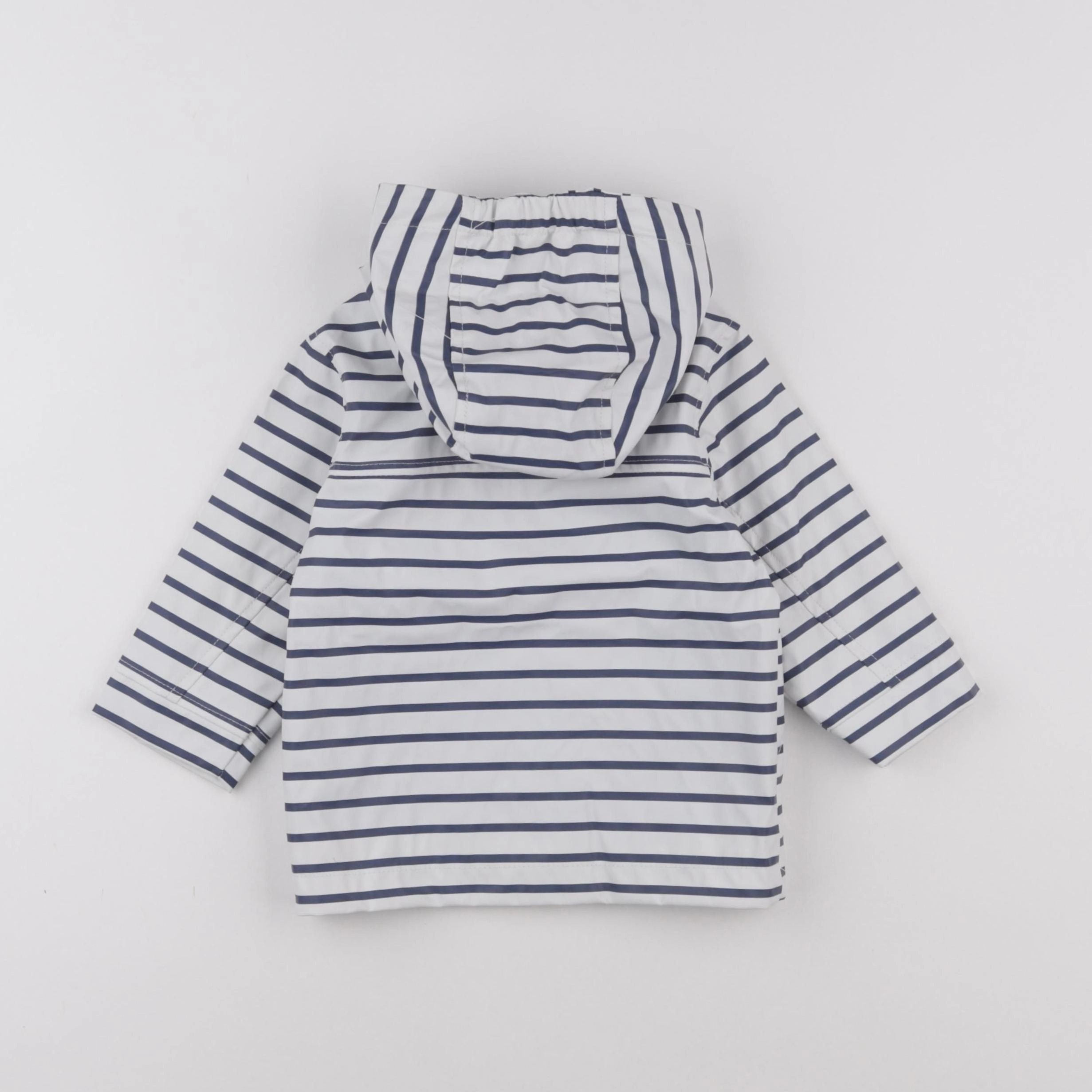 Vertbaudet - imperméable bleu, blanc - 12 mois