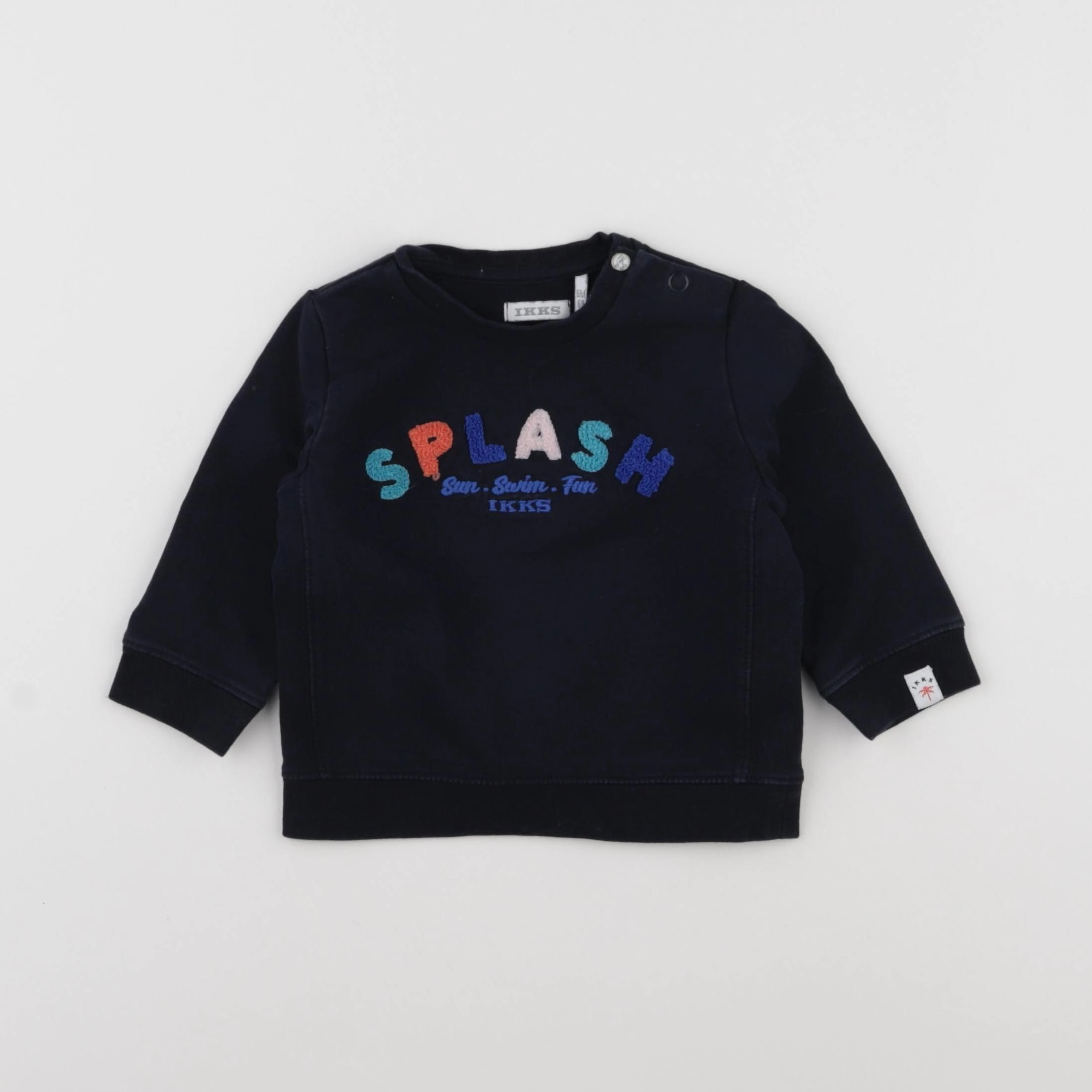 IKKS - sweat bleu - 6 mois