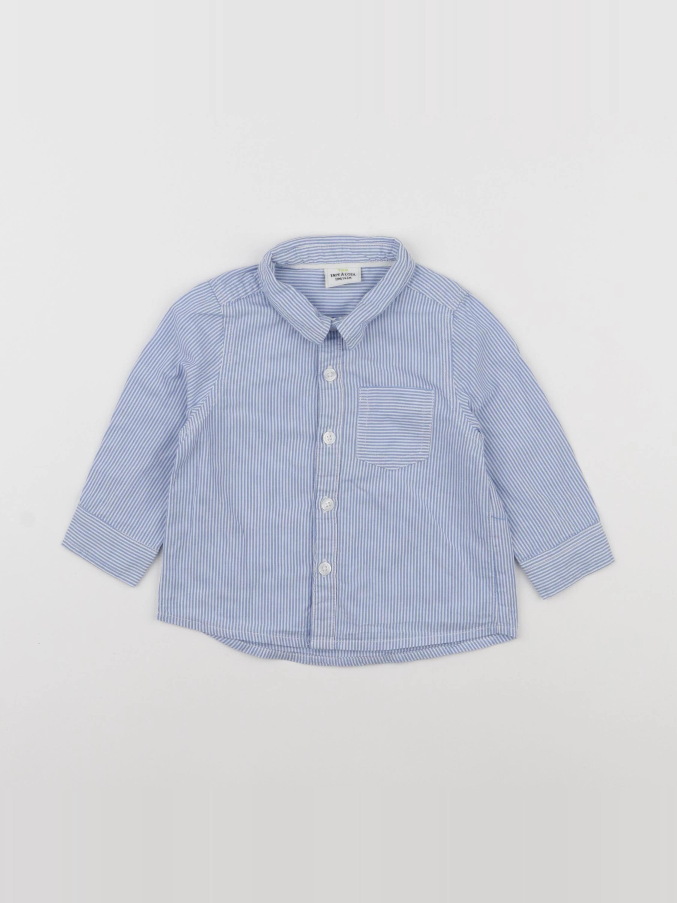 Tape à l'oeil - chemise bleu - 12 mois