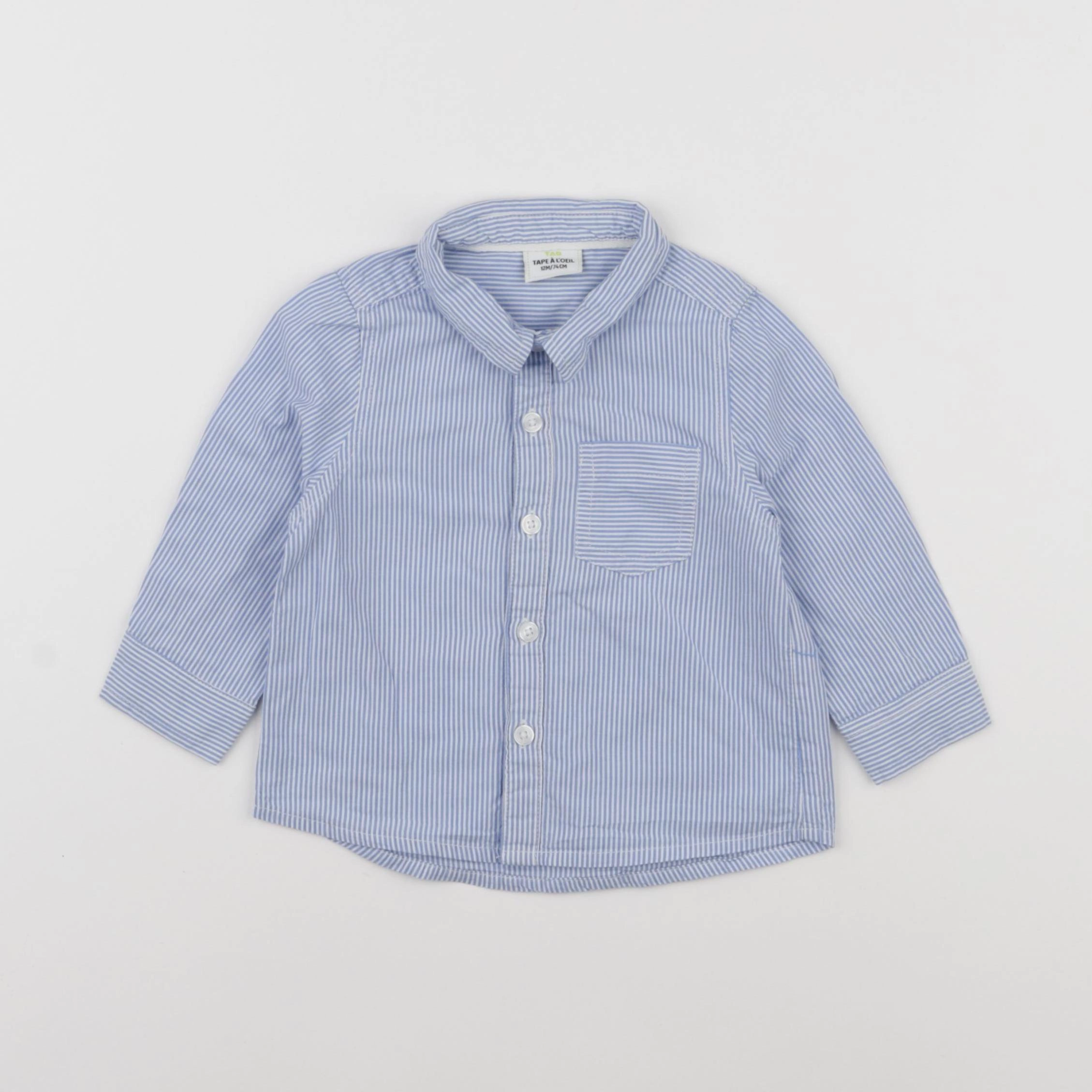Tape à l'oeil - chemise bleu - 12 mois