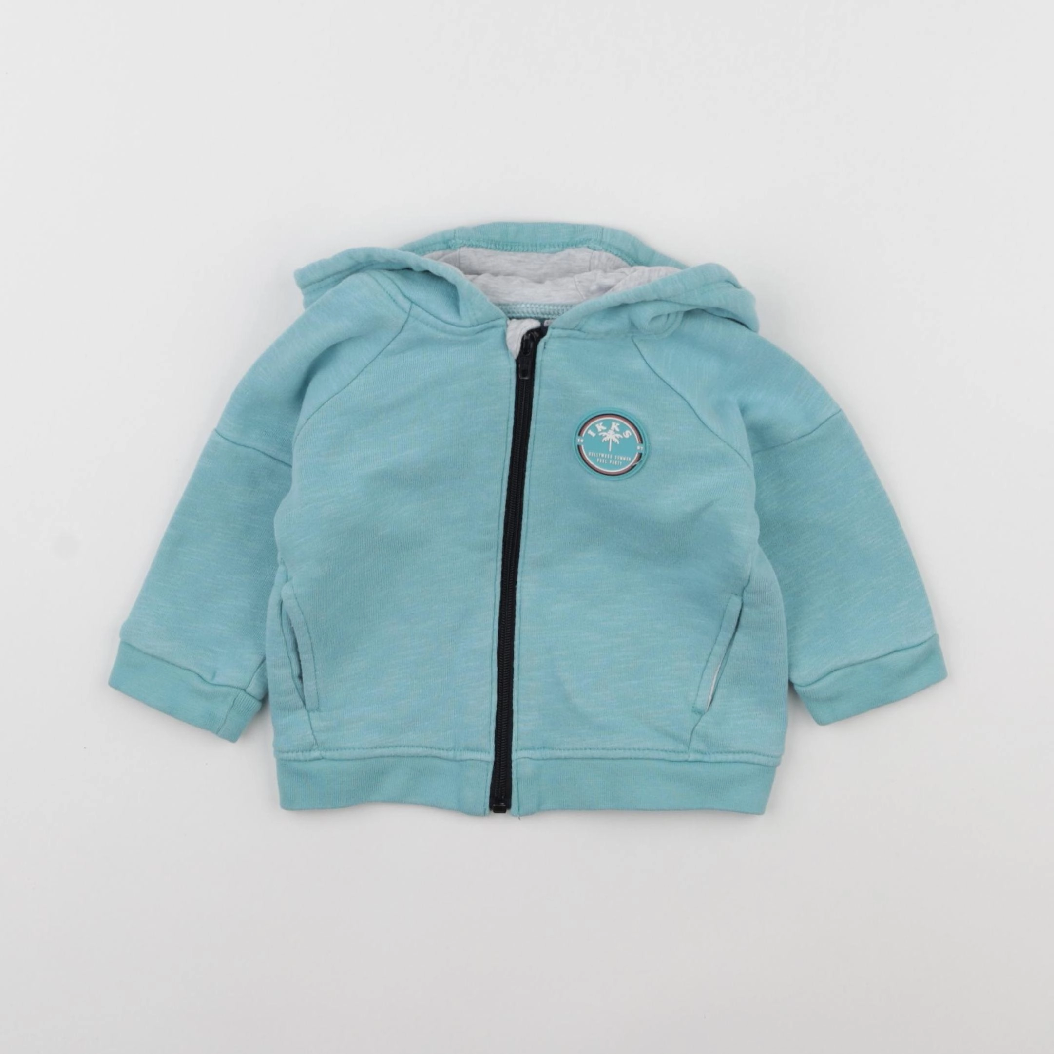 IKKS - sweat bleu - 6 mois