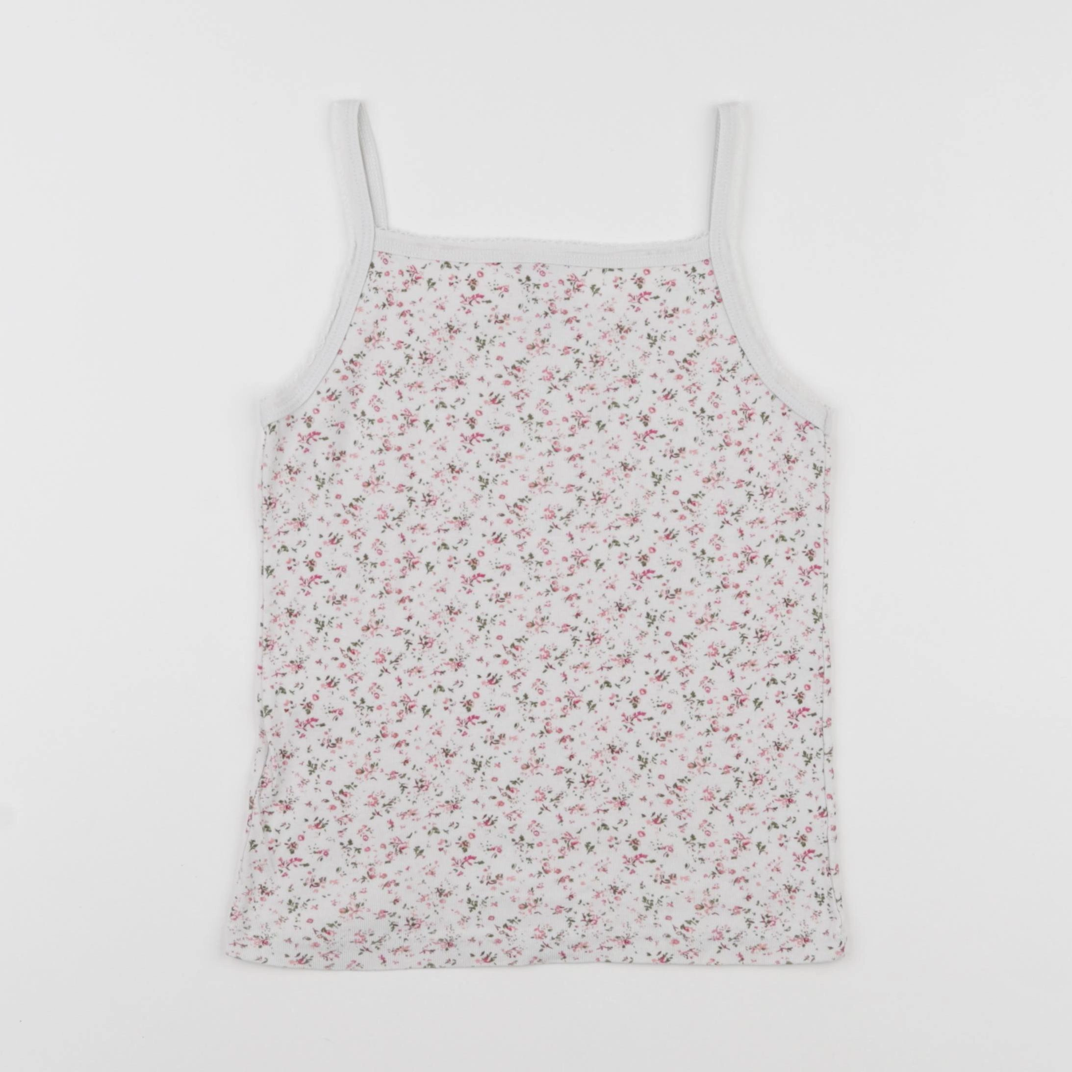 Petit Bateau - maillot de corps blanc, rose - 8 ans