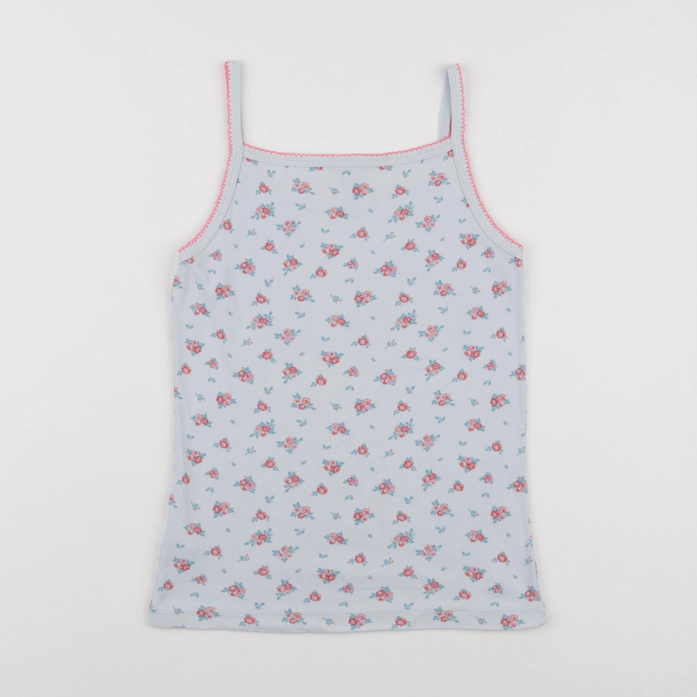 Petit Bateau - maillot de corps bleu, rose - 8 ans