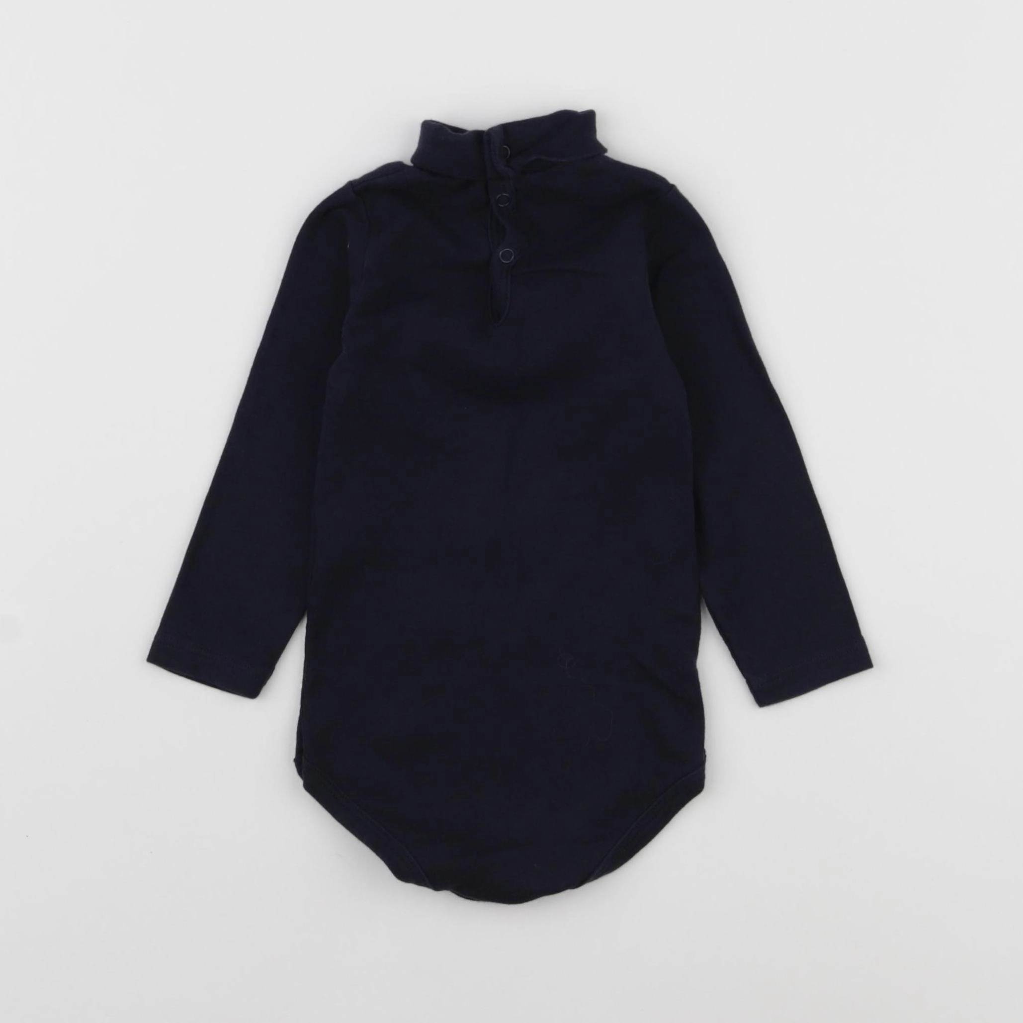 Petit Bateau - body à col bleu - 12 mois