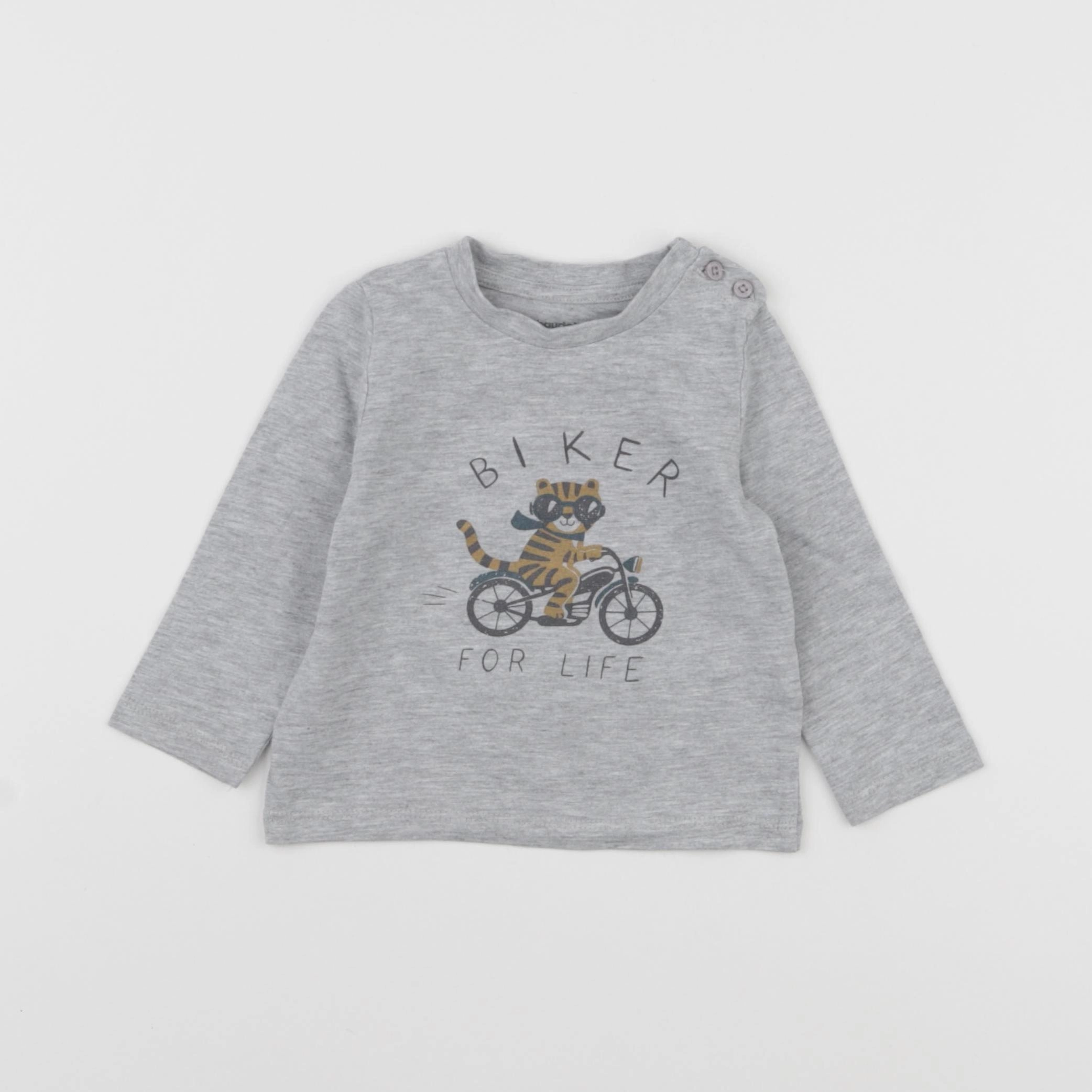Vertbaudet - tee-shirt gris - 9 mois