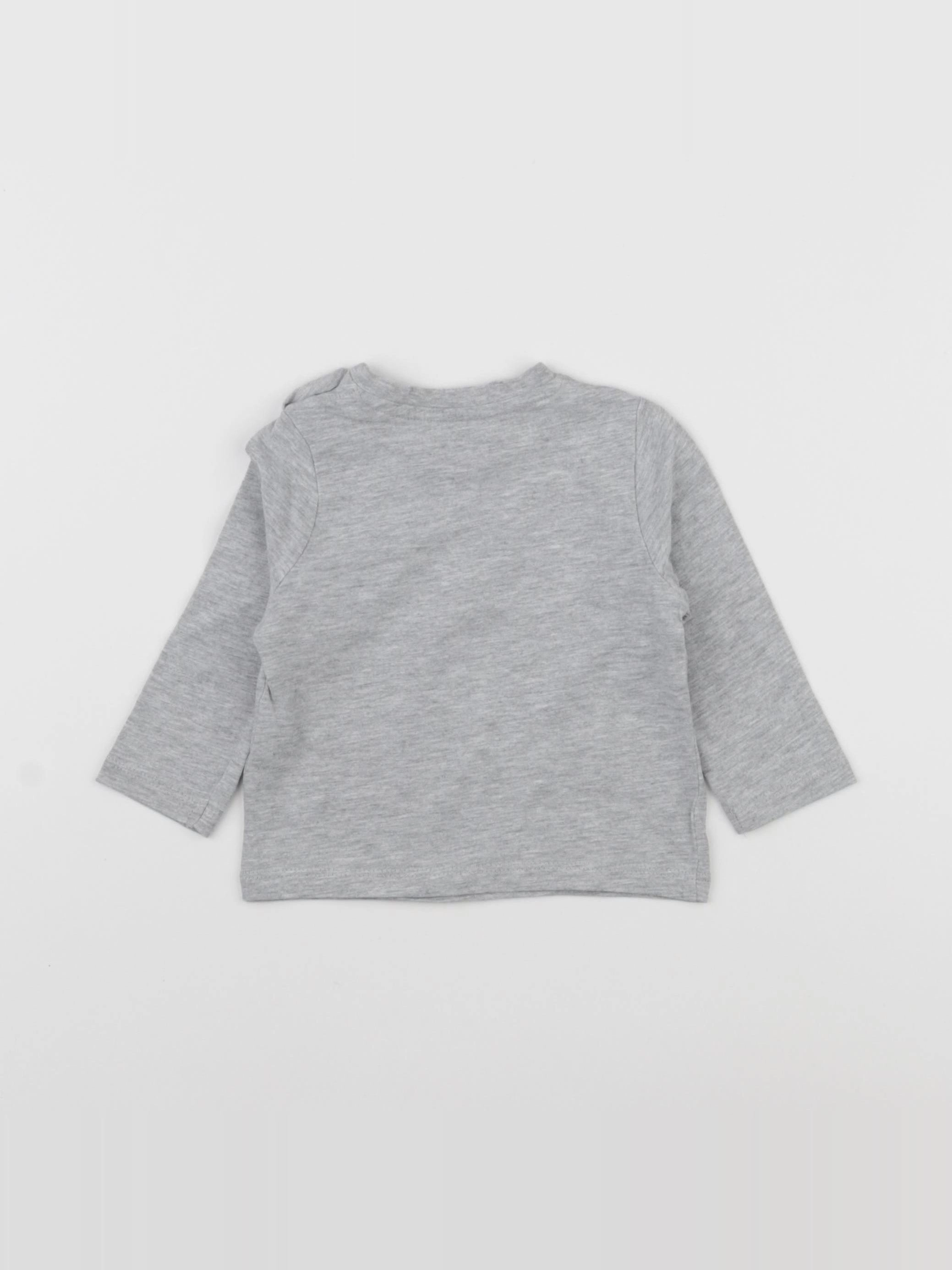 Vertbaudet - tee-shirt gris - 9 mois