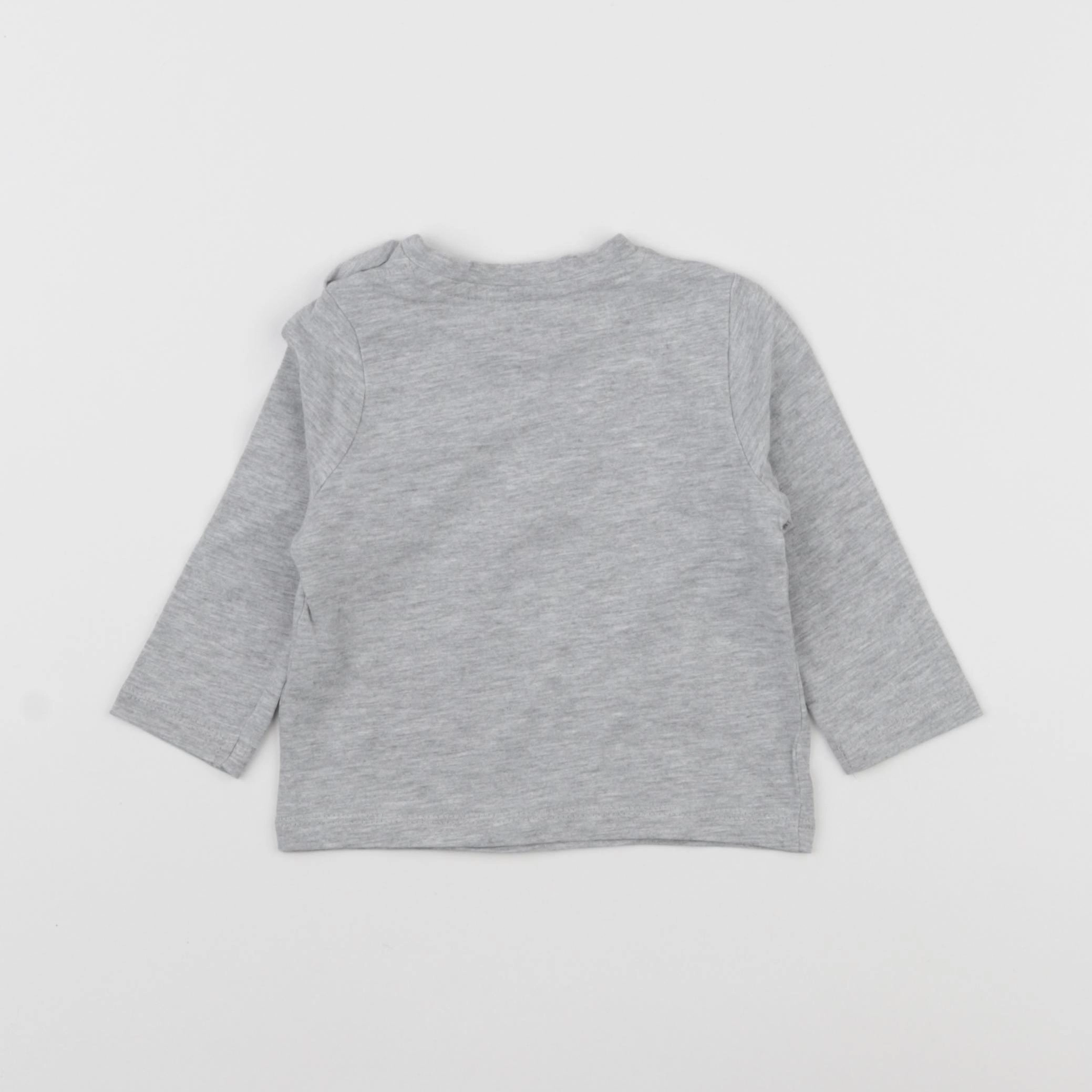 Vertbaudet - tee-shirt gris - 9 mois