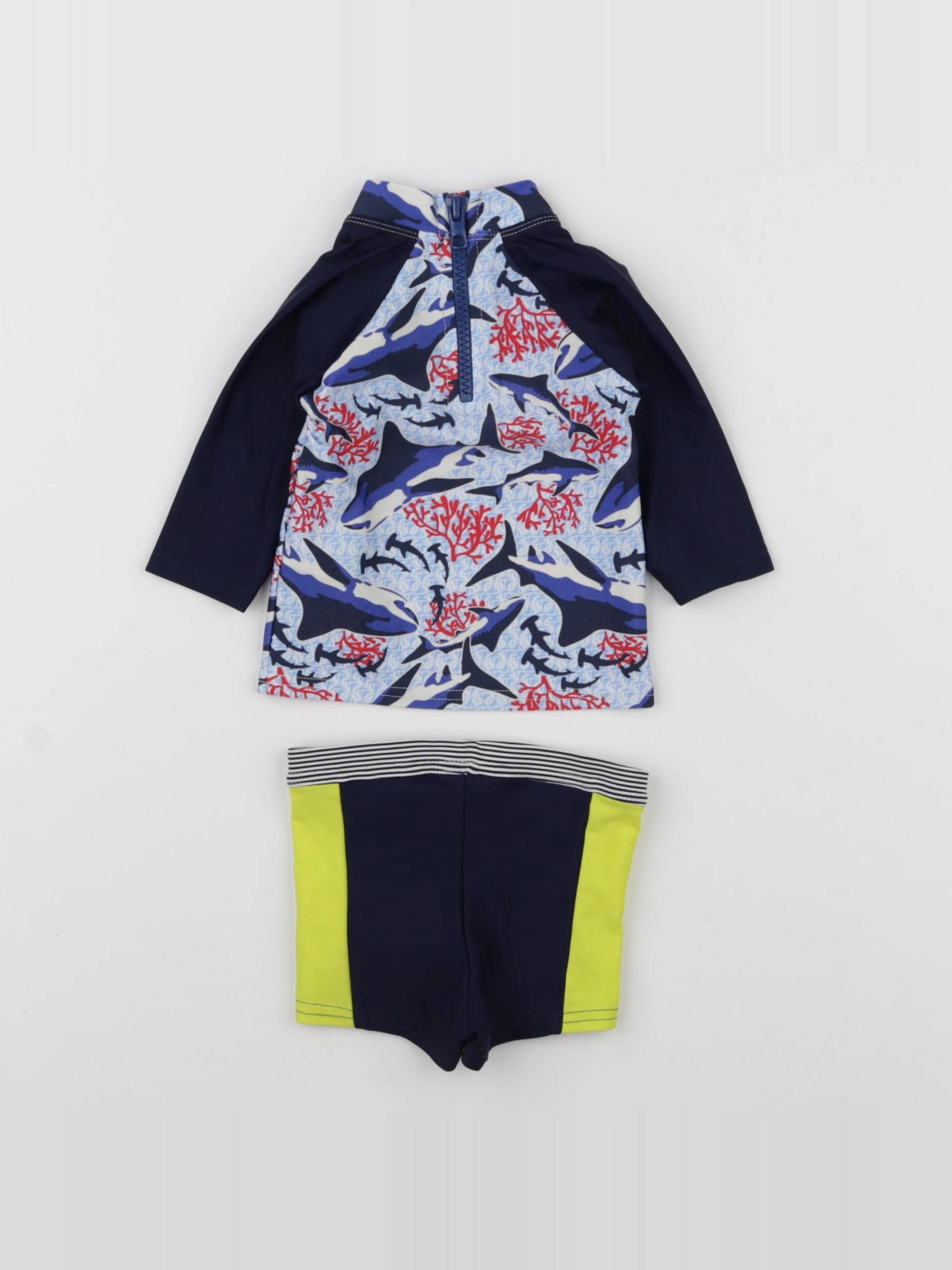 Petit Bateau - maillot de bain bleu - 6 mois
