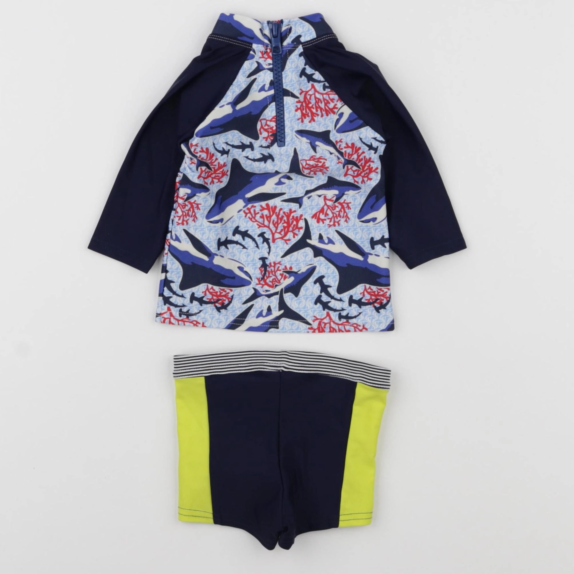 Petit Bateau - maillot de bain bleu - 6 mois