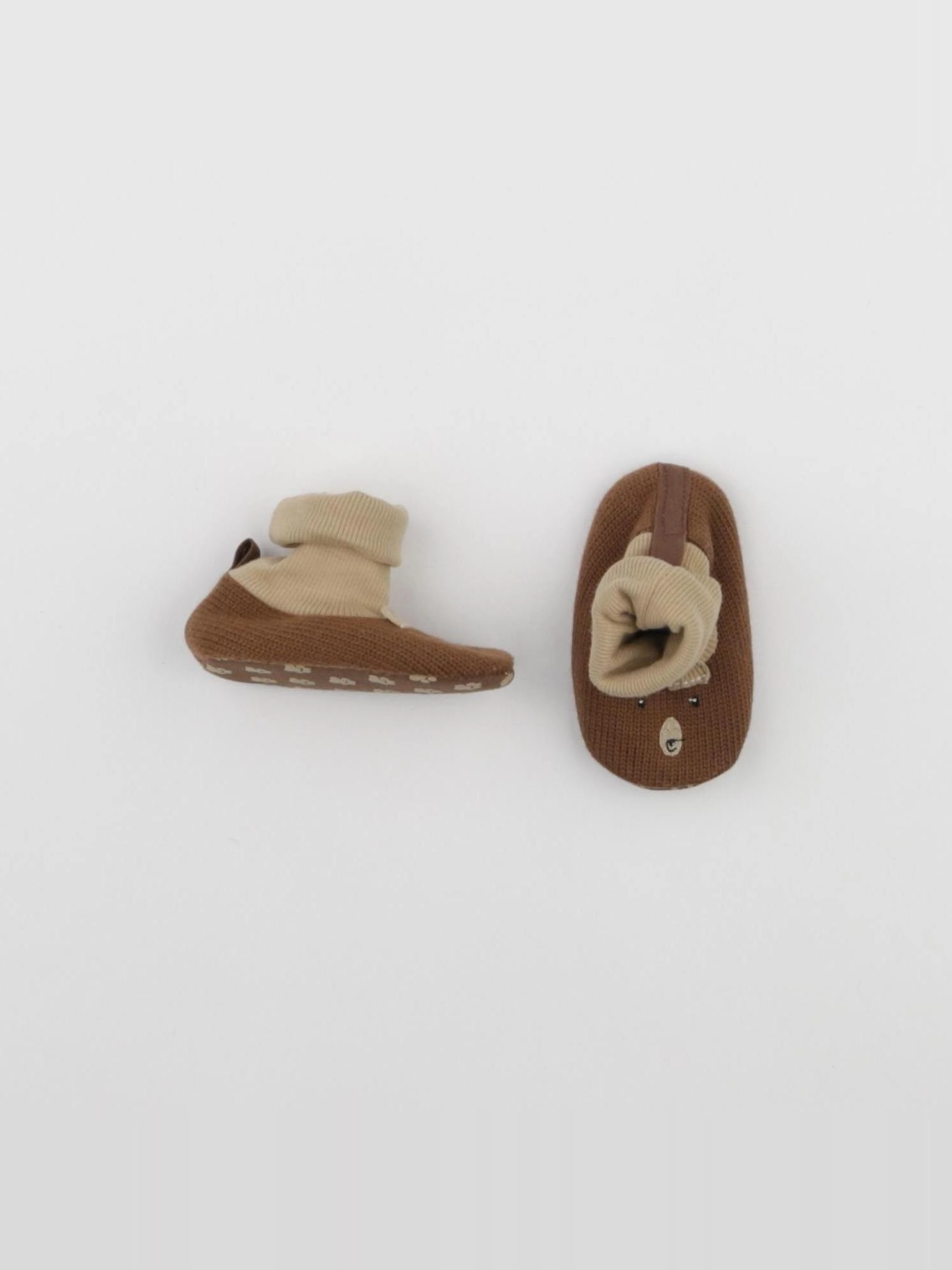 Vertbaudet - chaussons marron - pointure 19