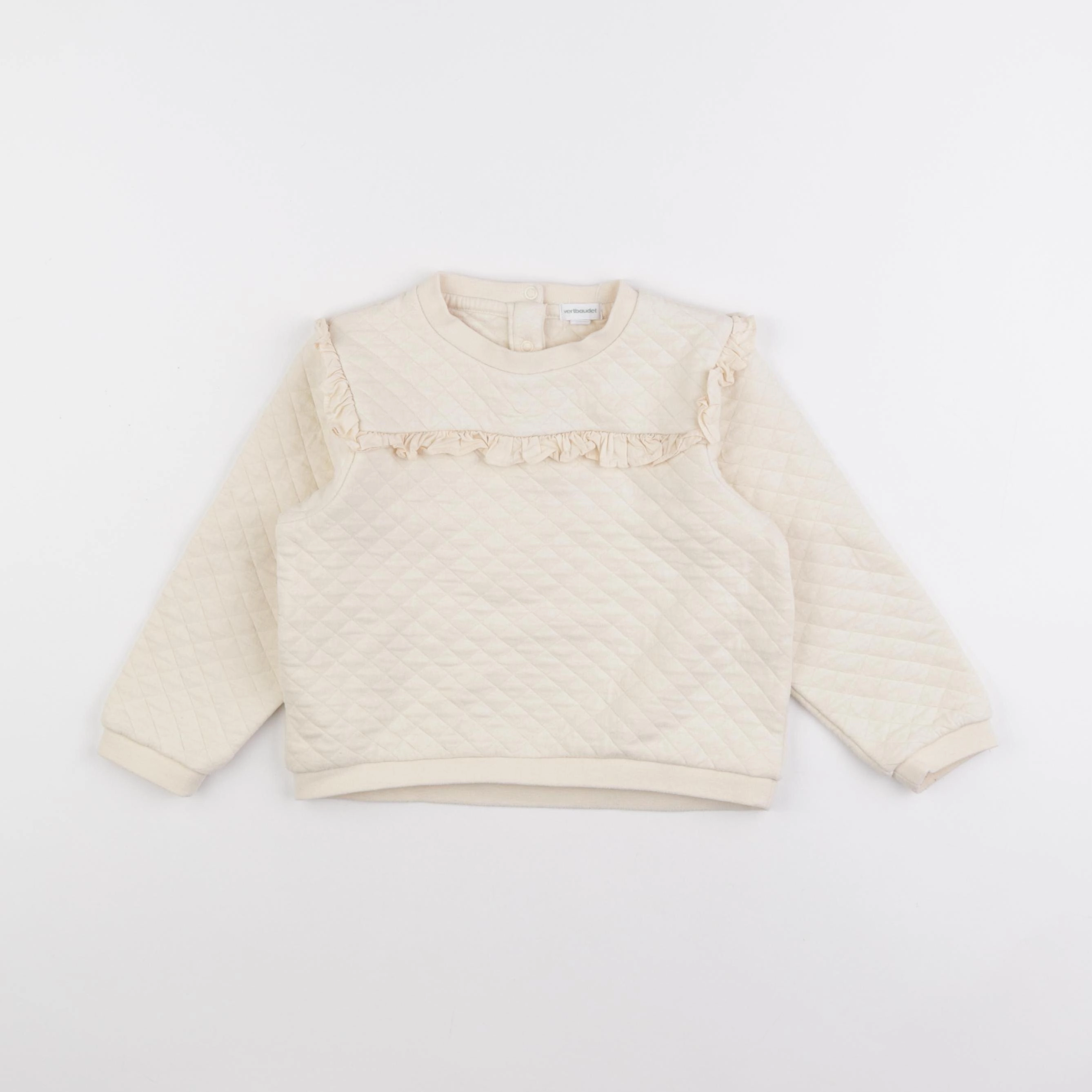 Vertbaudet - sweat beige - 3 ans