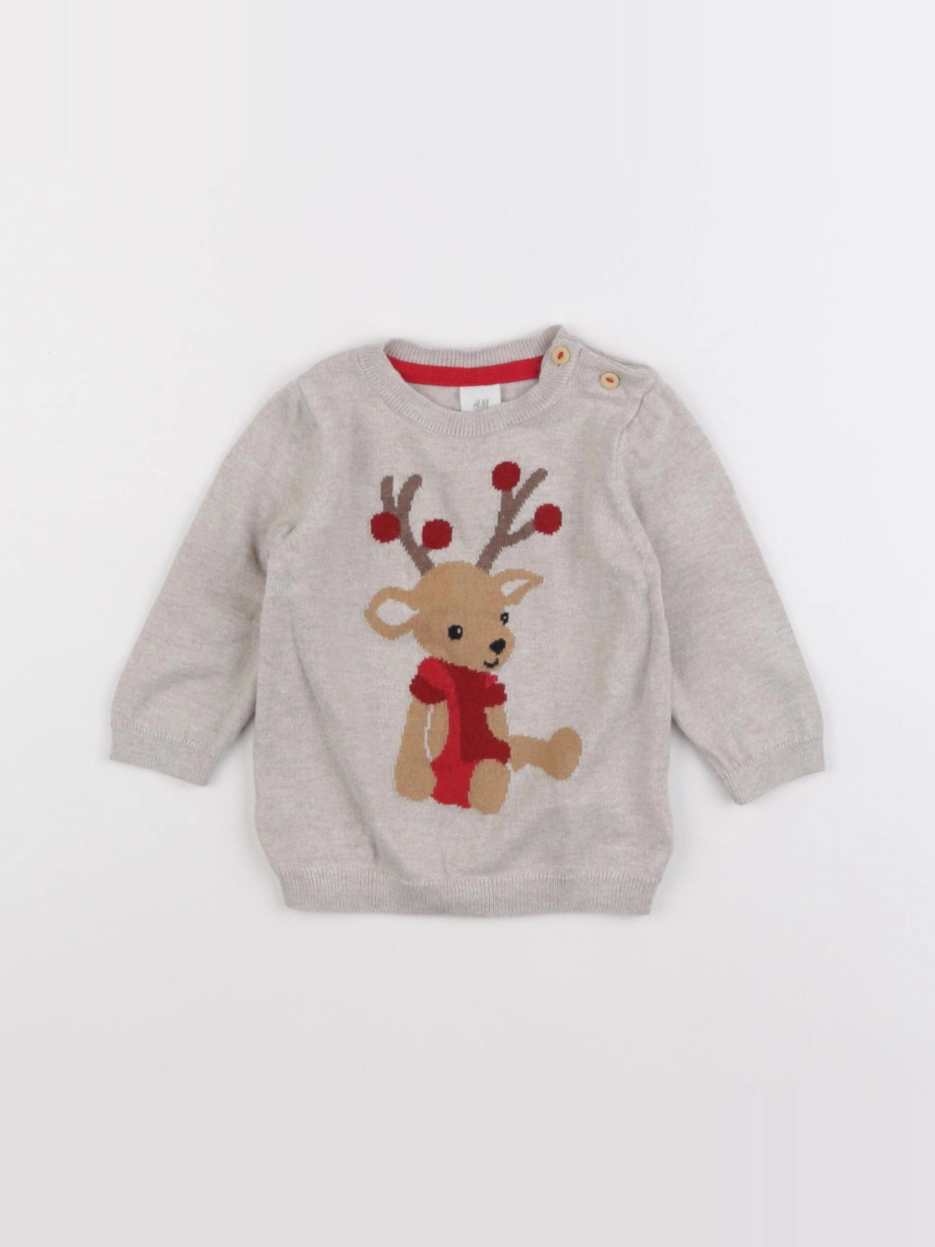 H&M - pull beige - 4/6 mois