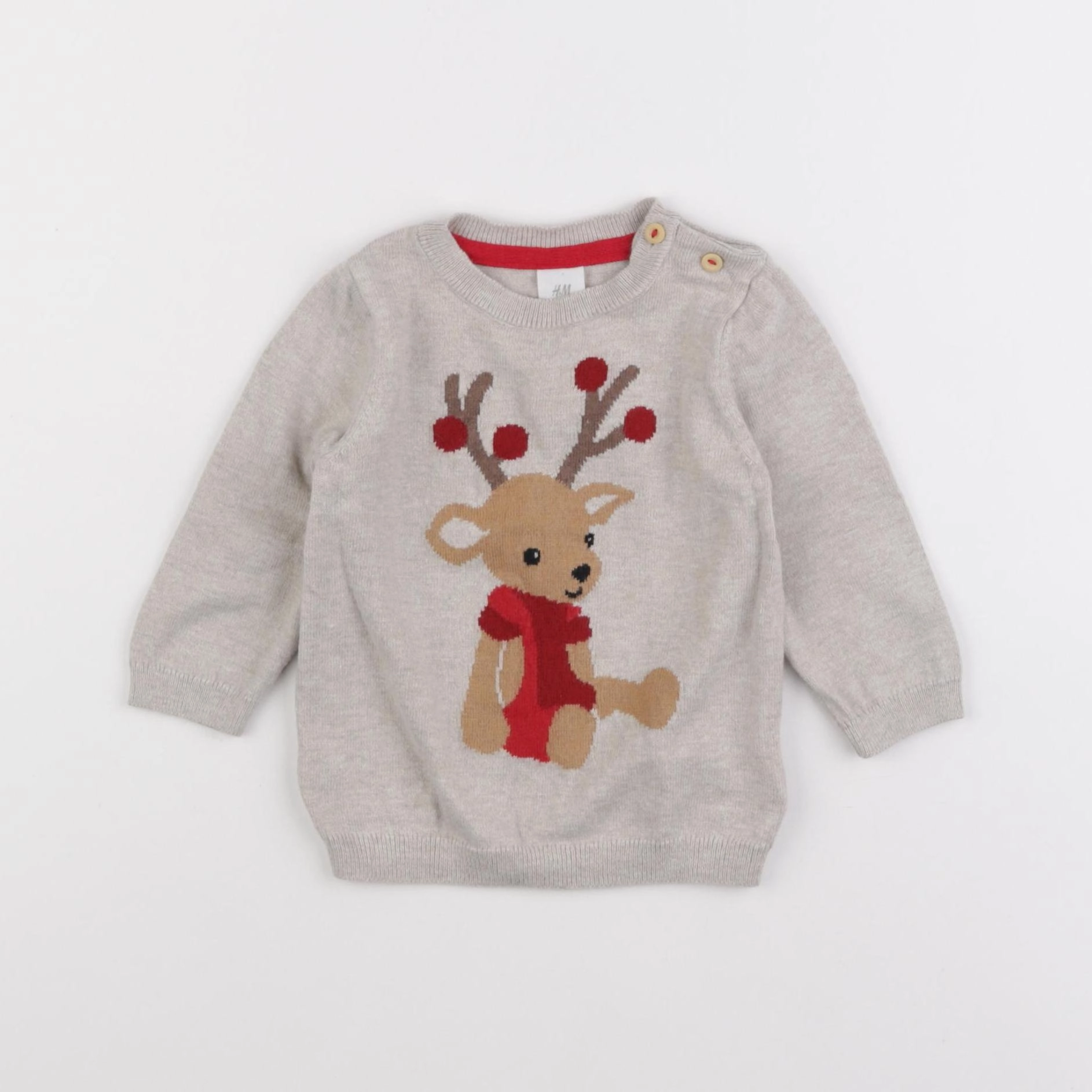 H&M - pull beige - 4/6 mois