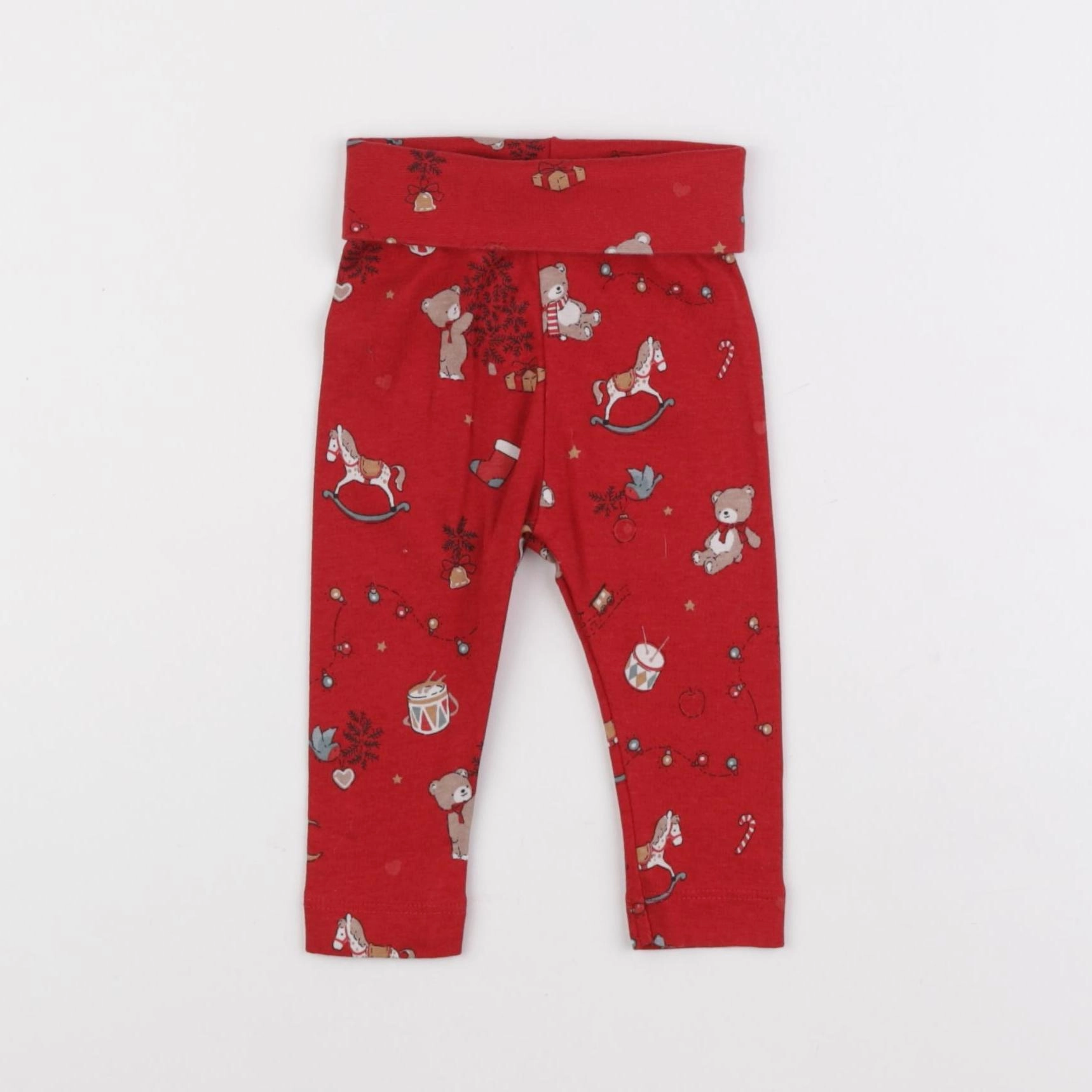 H&M - legging rouge - 4/6 mois