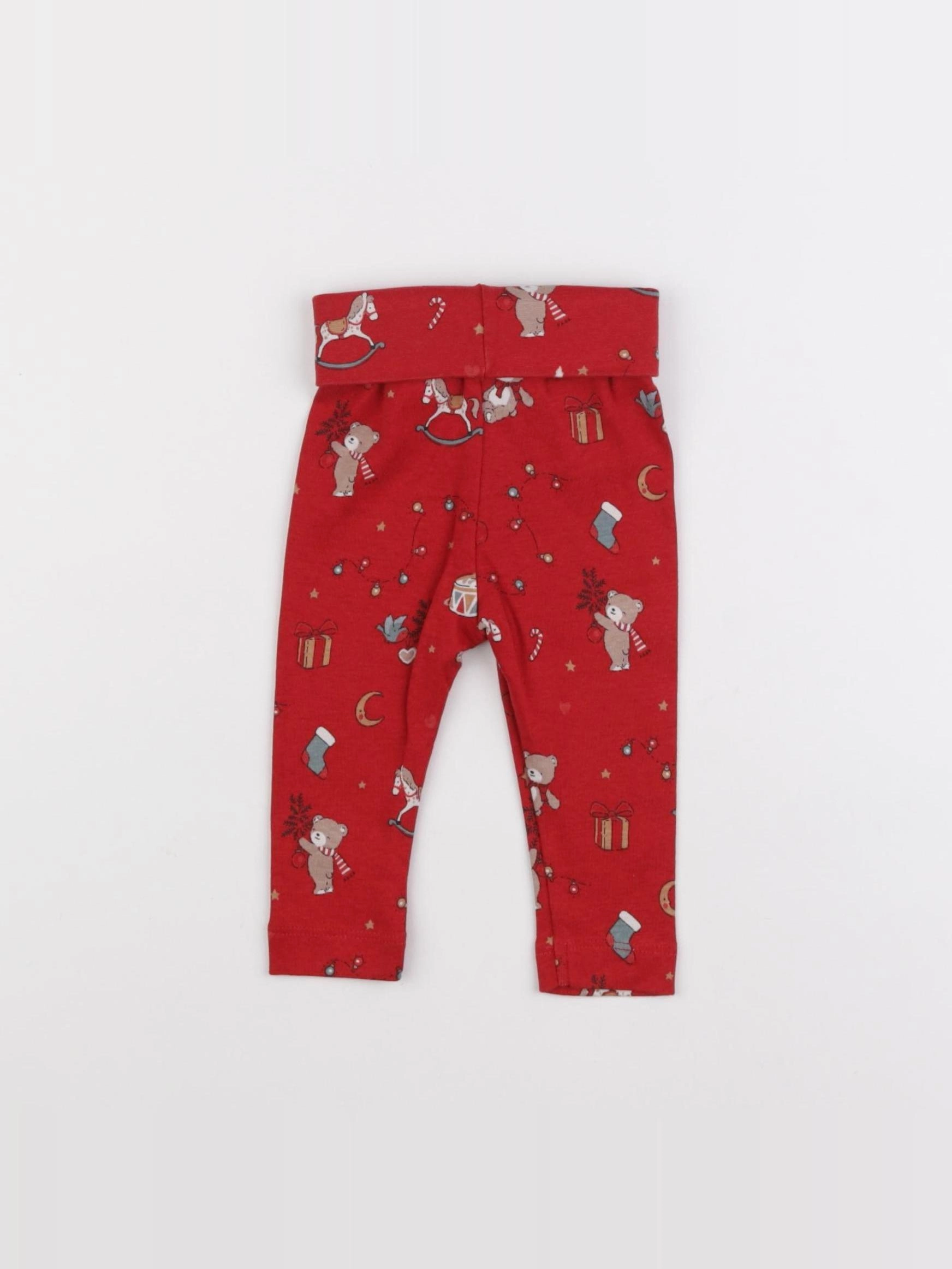 H&M - legging rouge - 4/6 mois