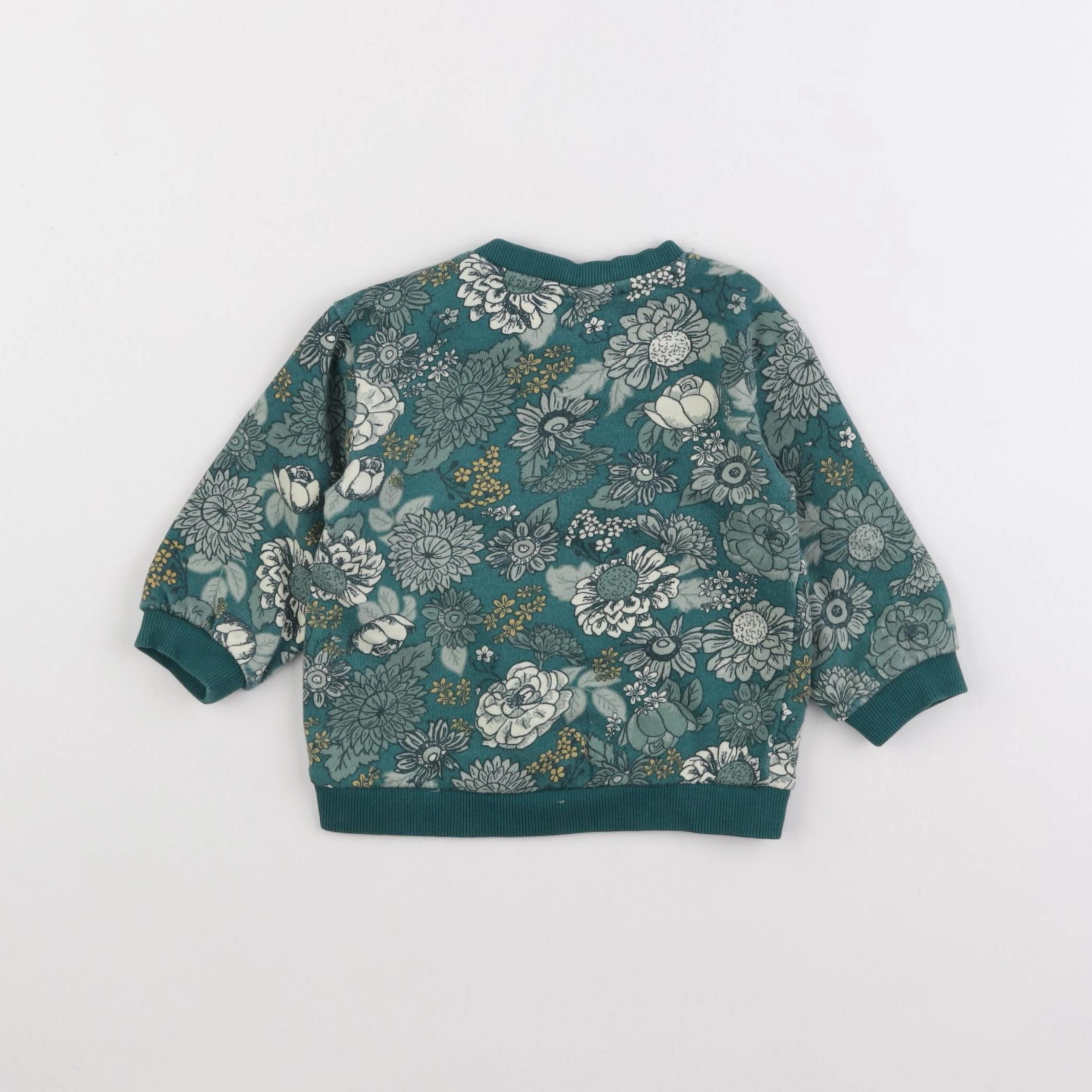 H&M - sweat vert - 6/9 mois