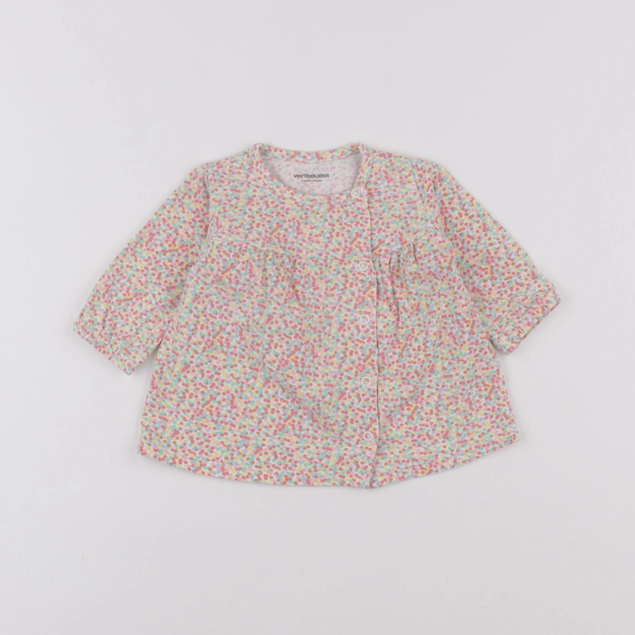 Vertbaudet - tee-shirt multicolore - 1 mois